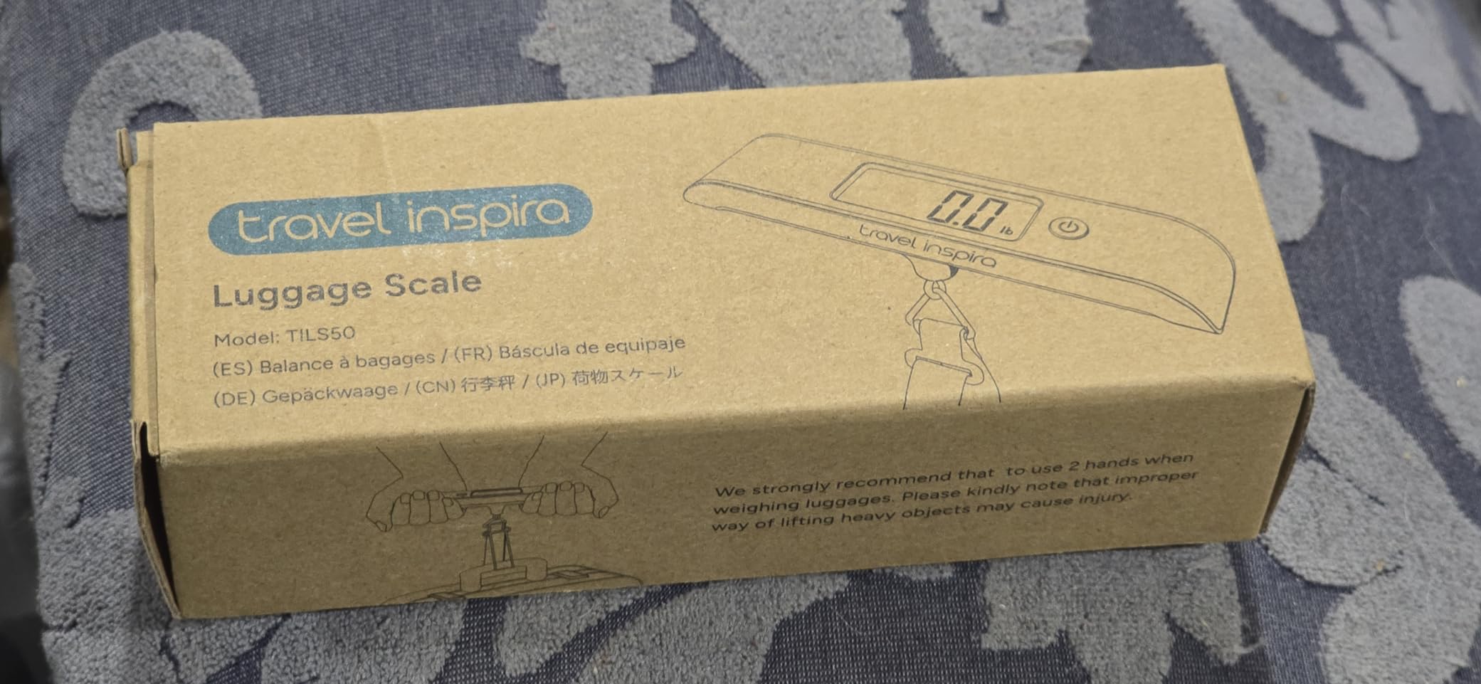 travel inspira Rechargeable Luggage Scale 110lb/50kg - Large Backlit Display - Stainless Steel - Portable Digital Hanging Scale for Suitcases, Bags, Packages (USB-C Charging Included) customer photo 2