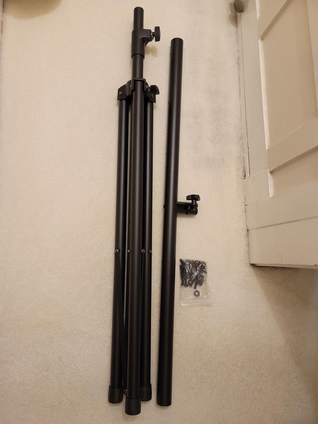 DJ Lights Stand with Round T Bar, Heavy Duty Par Can Tripod for 7 Lights Stage Light Stand Adjustable Height 55-100 Inch, DJ Lighting Suitable for Stages, Bar, Banquet, Party customer photo 2