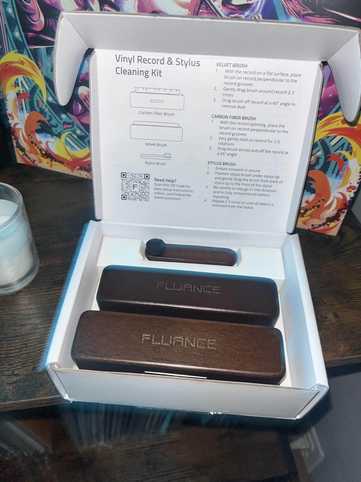Fluance 3-in-1 Vinyl Record & Stylus Cleaning Kit with Anti-Static Carbon Fiber Brush, Velvet Brush, Stylus Brush - Precise Cleaning to Restore Sound Quality (VB65) customer photo 1