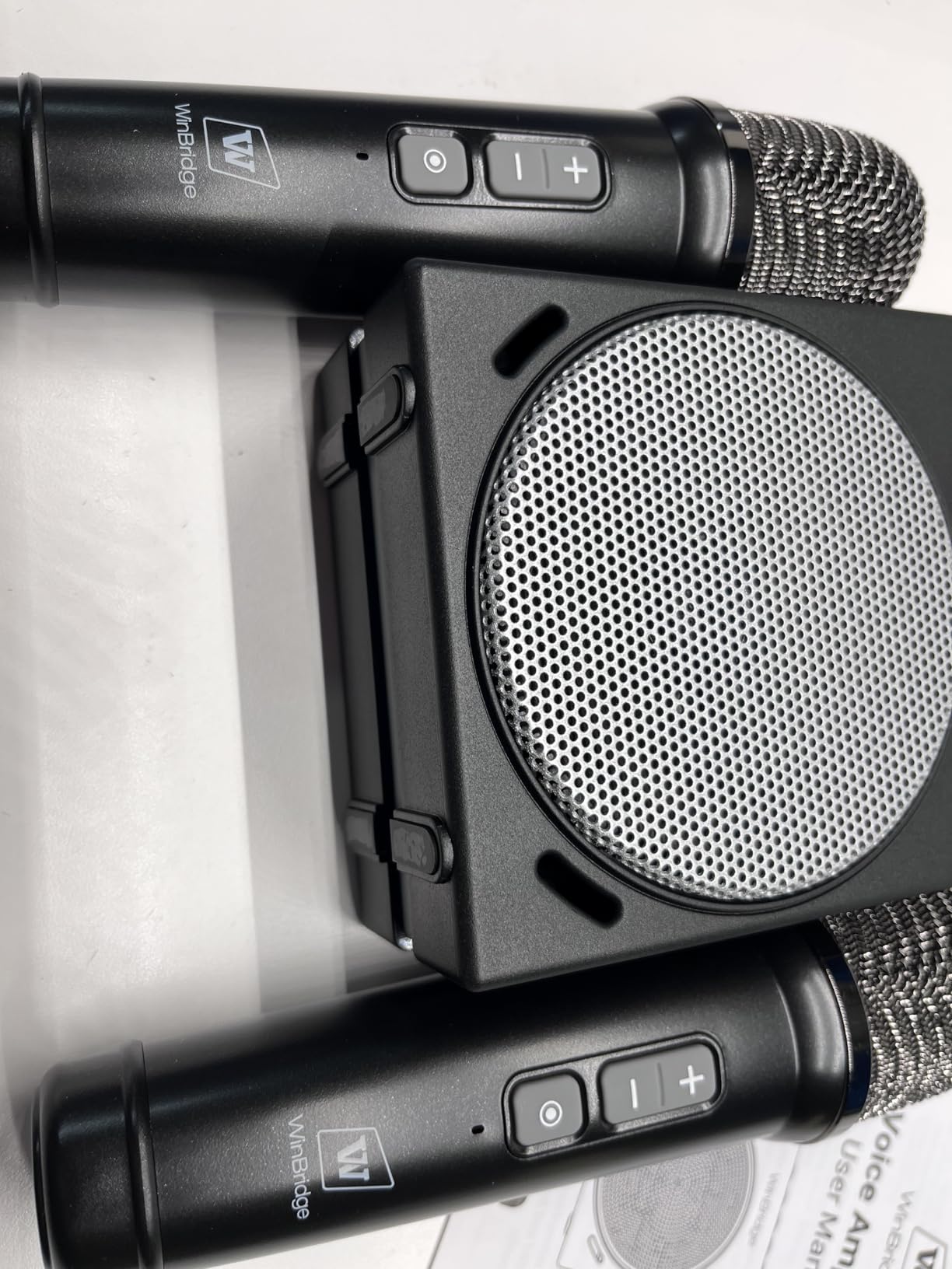WinBridge 30W Voice Amplifier with 2 Wireless Mics, Portable PA Speaker S90 | DSP Crystal-Clear Sound, 65ft+ Stable Range, 13H Mic Battery, BT/USB/TF/AUX, Lightweight for Teaching, Public Speaking, Event customer photo 2