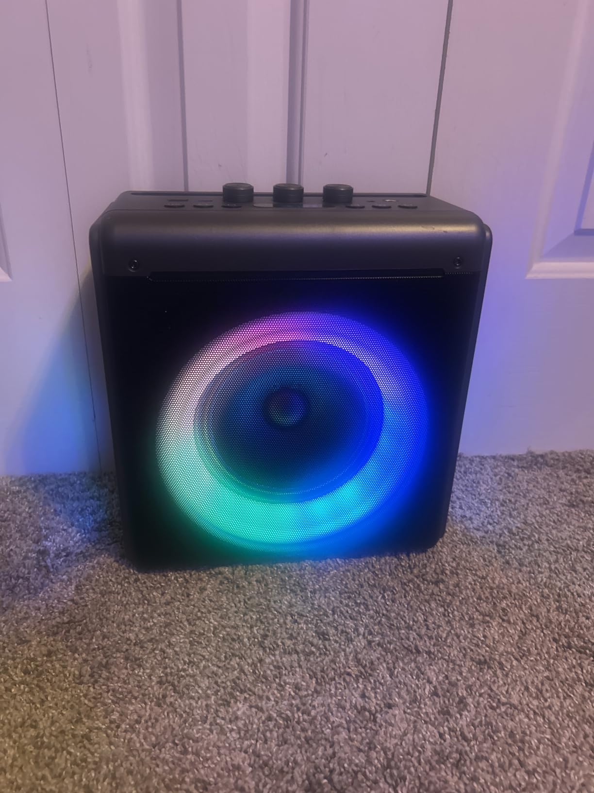 Karaoke Machine, 2 Wireless Rechargeable Microphones, 200W Speaker | Bluetooth 5.3, 20H playtime, LED lights, Portable, tablet holder and TWS for family karaoke, home parties and outdoor events customer photo 2