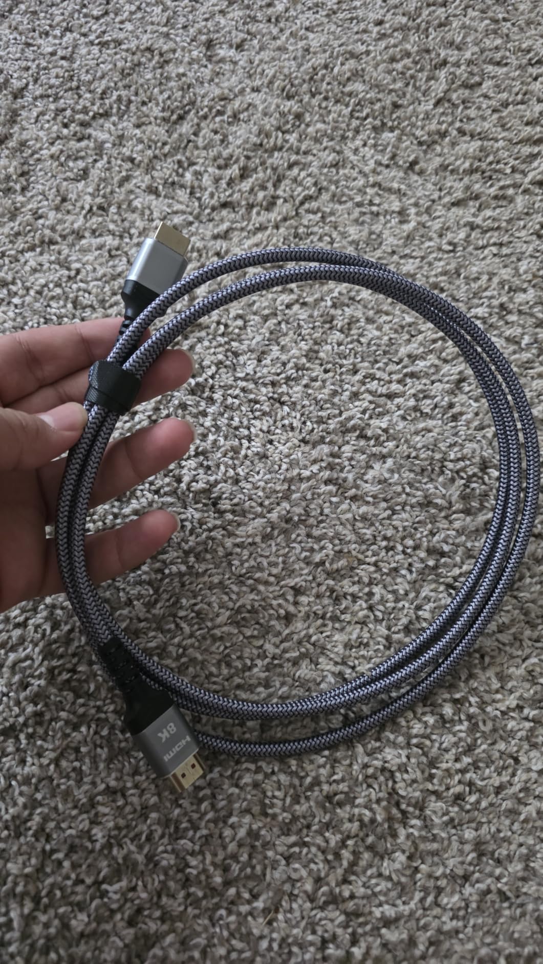 Highwings 8K@60 HDMI Cable 8FT/2.5M, 48Gbps 2.1 High Speed HDMI Braided Nylon 4K120 144Hz RTX 3090 eARC HDR10 4:4:4 HDCP 2.2&2.3 Compatible for PS5, PS4, UHD TV and PC customer photo 2