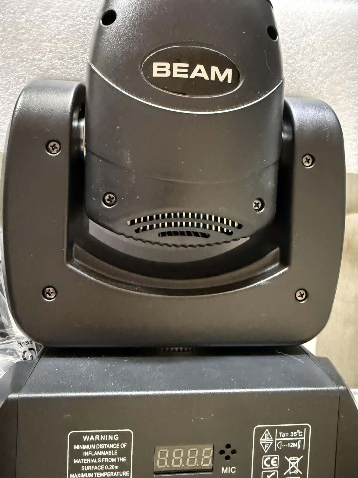 MINGJIE 120W Moving Head Beam Light, DMX512 Stage Lighting | 18-Facet Prism, 8 Gobos & 8 Colors, Sound Activated, LED Beam Effect for Weddings, Clubs, Bars, Parties and Stage Shows customer photo 1
