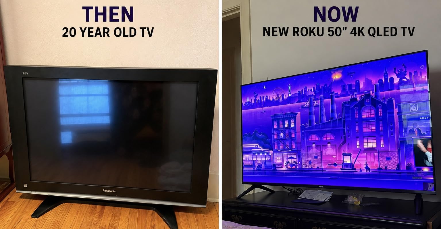 Roku 50-Inch Select Series Smart TV 2026-4K QLED TV - Roku TV | Flat Screen QLED Television with Voice Remote, Wi-Fi & Bluetooth Headphone Mode - Streaming Live Local News, Sports, & Movies customer photo 2