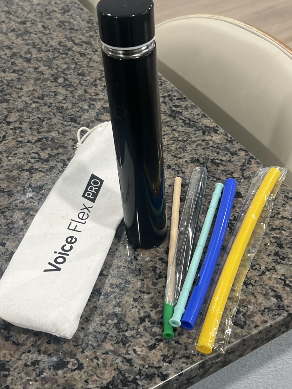 VOICE FLEX Pro Vocal Trainer for Singing - Voice Training Straws Set | SOVT Voice Trainer, Metal Case / Water Bottle, Training Website, Gift for Singers, Vocal Warm Up Tool, Vox Bubbling Tube customer photo 1