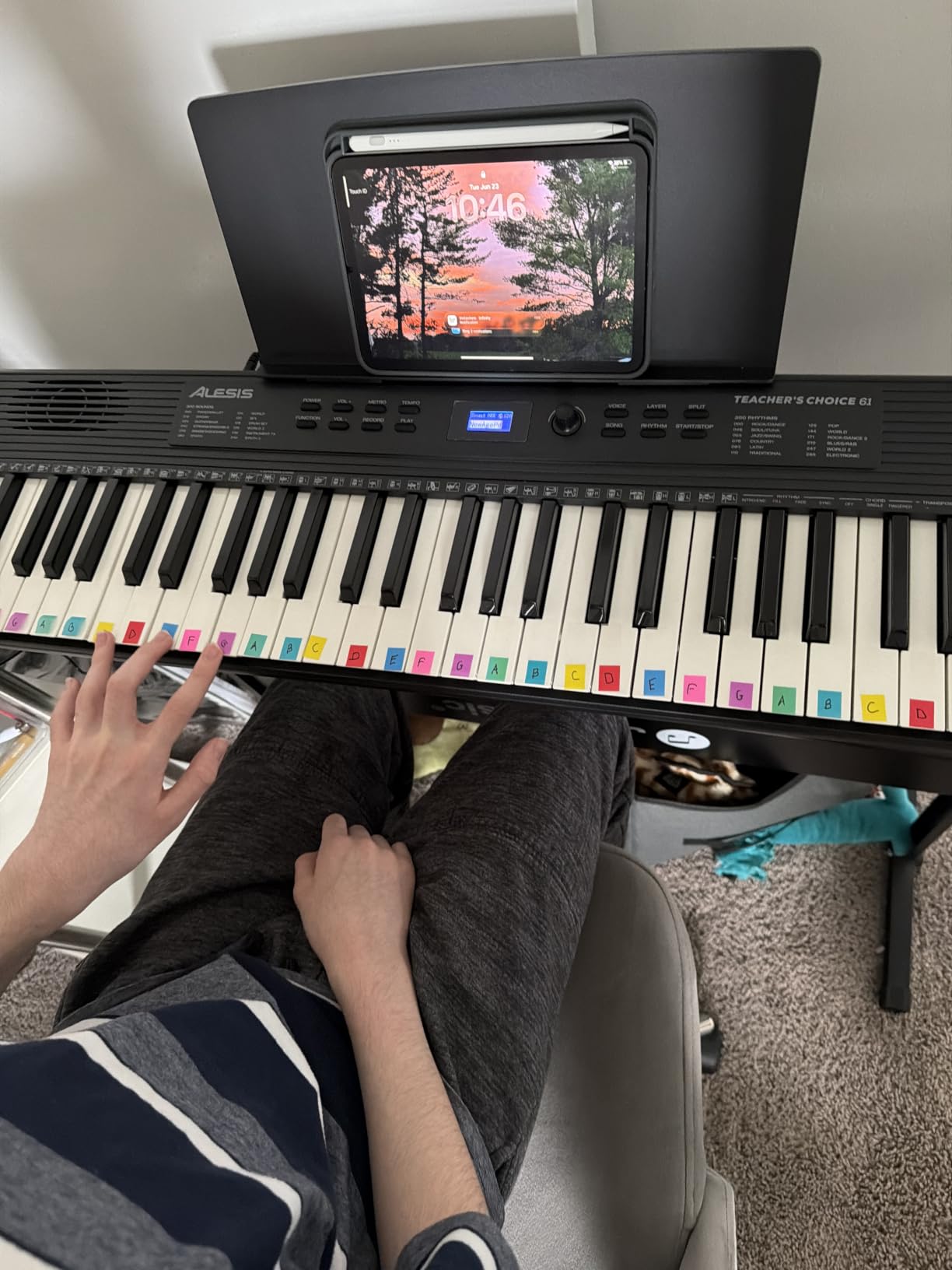 Alesis Teacher's Choice 61-Key Piano Keyboard with Light-up Keys | Smart LED Keys with Skoove App Integration, 300 Sounds, Split/Layer Modes, Includes Piano Lessons, for Beginners customer photo 1