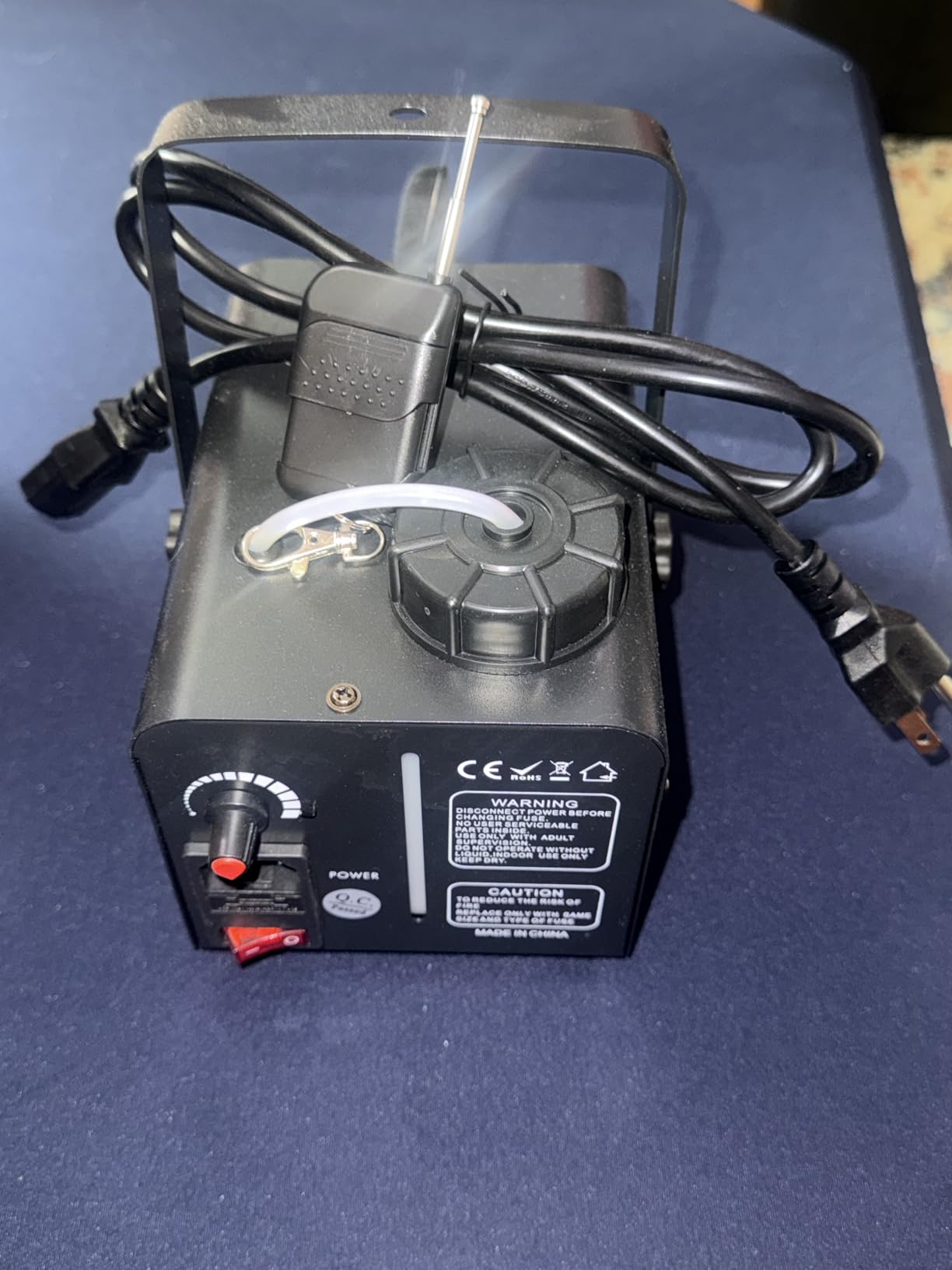 Professional Snow Machine Wireless Remote Black Metal Adjustable Output | Ideal atmosphere maker for Christmas, stage shows, parties and wedding events customer photo 2