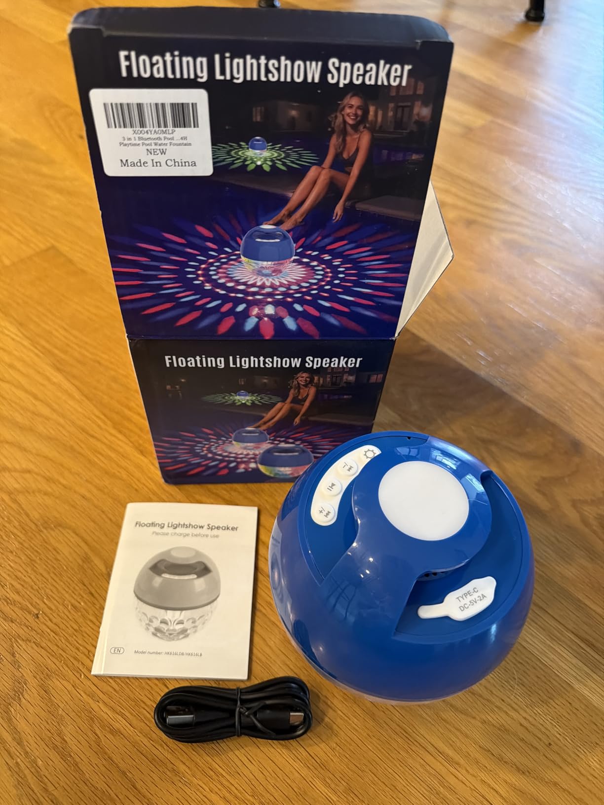 KingSom Floating Pool Speaker with Lights,Bluetooth Pool Speaker,Dark Blue | IP68 Waterproof Hot tub Speakers,Loud Sound Floating Speaker for Pools,BT5.4,24H Playtime Portable Speaker customer photo 1