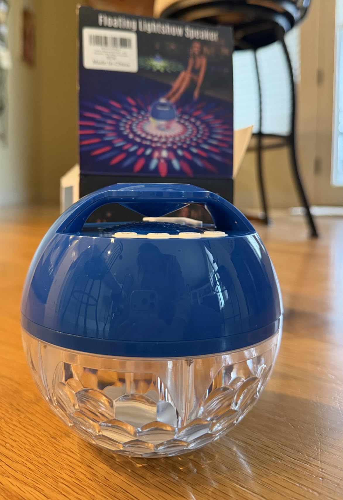 KingSom Floating Pool Speaker with Lights,Bluetooth Pool Speaker,Dark Blue | IP68 Waterproof Hot tub Speakers,Loud Sound Floating Speaker for Pools,BT5.4,24H Playtime Portable Speaker customer photo 2