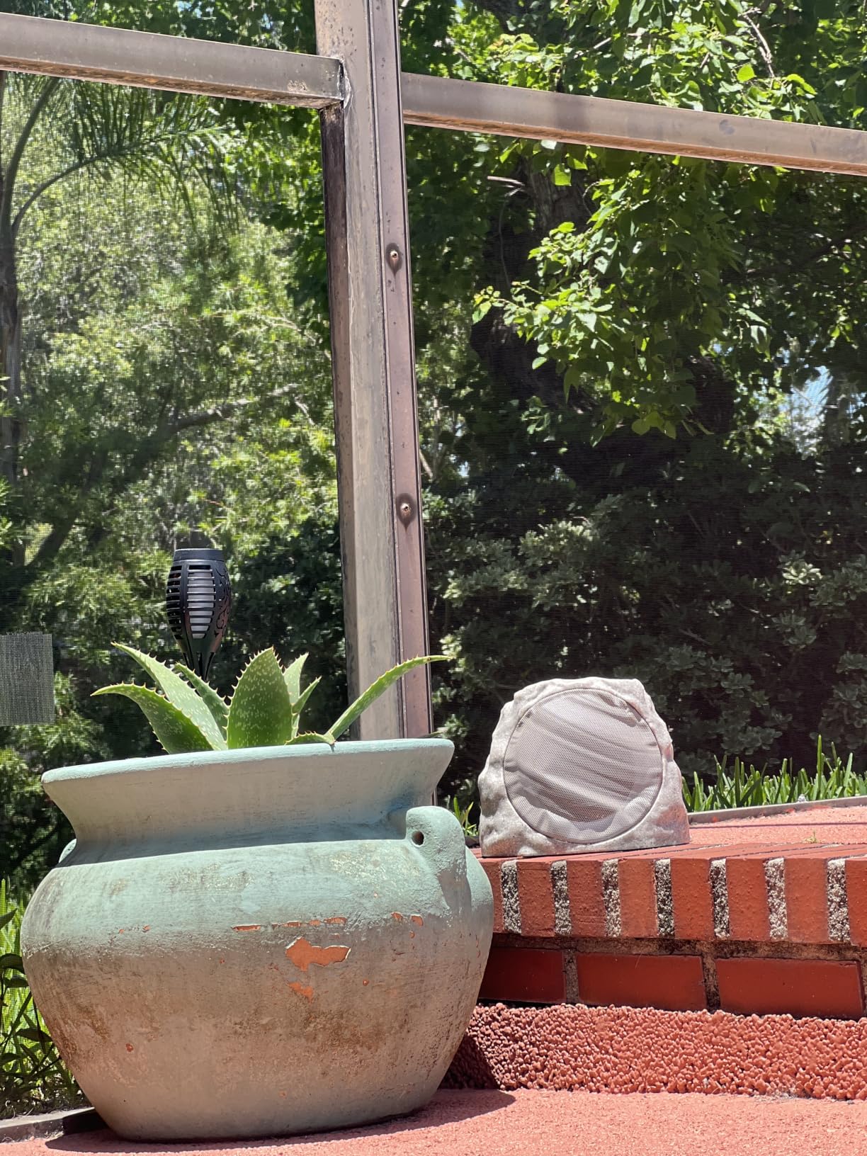 Outdoor Speakers With Lights Show Bluetooth Speakers Waterproof Patio TWS Connection Outdoor Bluetooth Speakers Wireless Solar Powered and Rechargeable Rock Speakers for Patio Pool 2Packs(Stone) customer photo 1