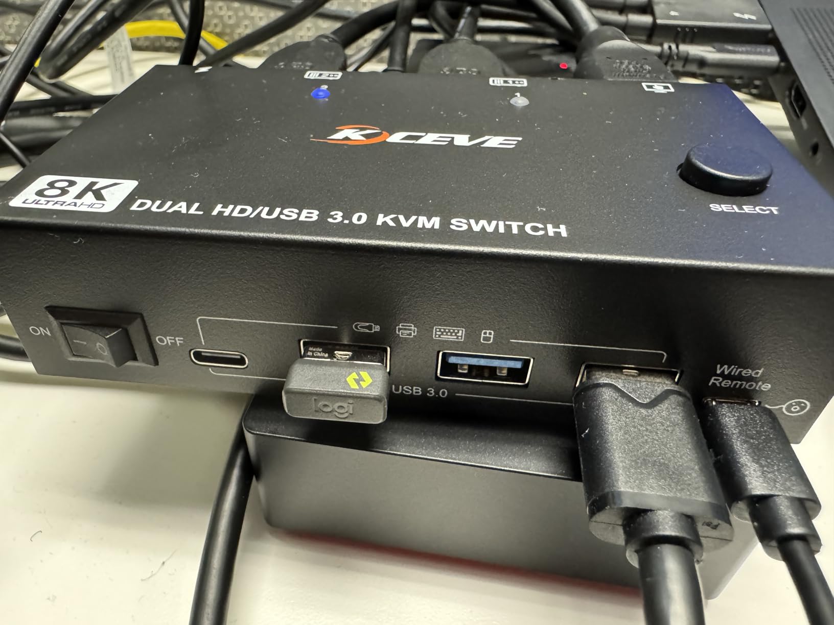 4 Port HDMI KVM Switch 2 Monitors 4 Computers 4K@60Hz EDID Simulation, Dual Monitor KVM Switch with 4 USB 3.0 Ports for USB Peripherals, Audio, RS232, with Wired Remote, 12V Power and 4 USB Cables customer photo 1