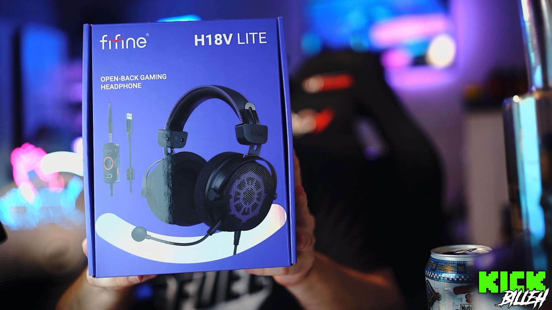 FIFINE H18V Lite Wired Open Back Gaming Headset, for PC, Xbox, PS4/5 | 3.5mm/USB Dual Connectivity, Large 53mm Drivers, Immersive 7.1 Surround, Airy Mesh Earmuffs, Active Noise Canceling Mic customer photo 1