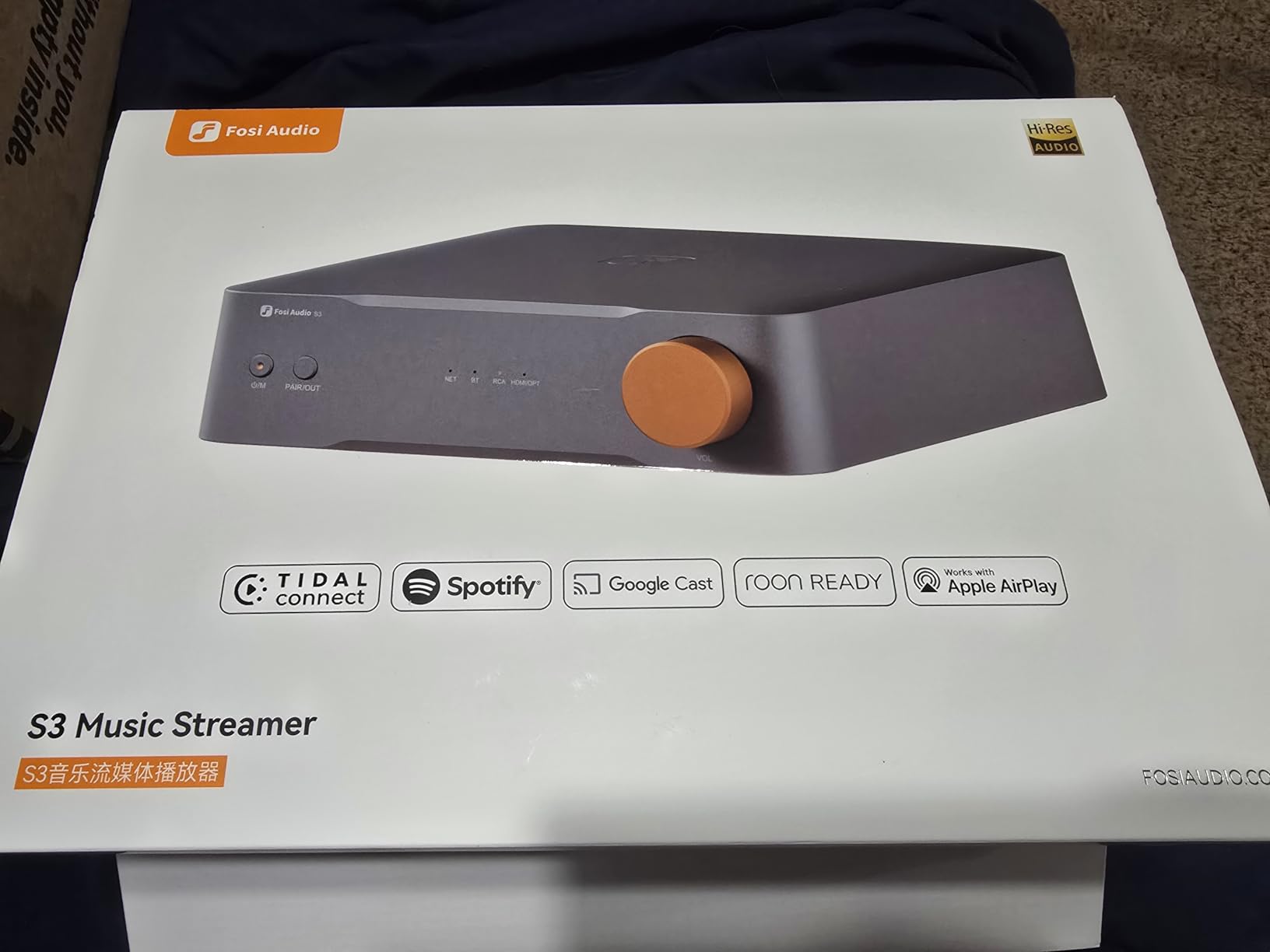 Fosi Audio S3 HiFi Music Streamer DAC Preamp, AK4493SEQ DAC, Wi-Fi 6, Bluetooth 5.3, HDMI eARC, AirPlay 2, Spotify Connect, Tidal customer photo 2