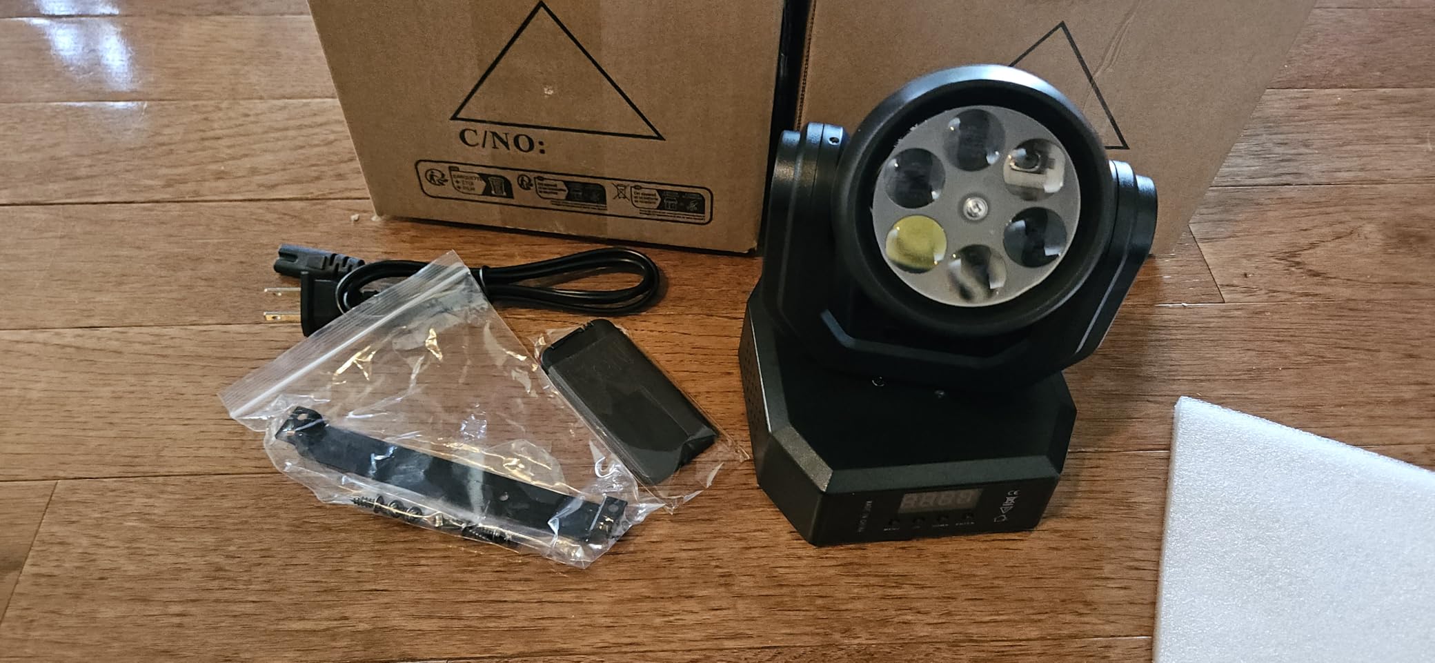 2PCS Mini Moving Head Light, 30W Compact Led DJ Stage Lights with Bee-Eyes/Dot Beam/Halo Effects, Remote Control Sound Active & DMX512 Control for Wedding DJ Party Stage Lighting Disco Club customer photo 2