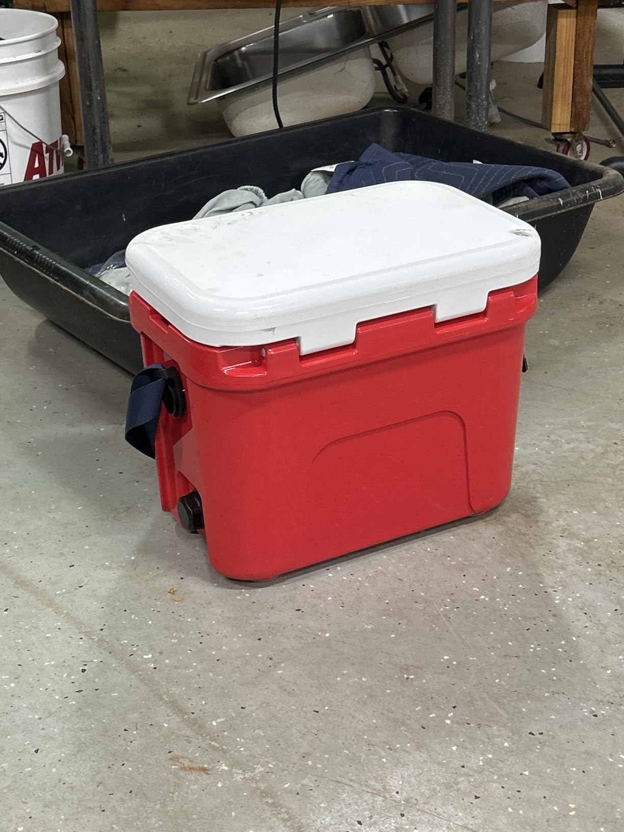 YETI Roadie 15 Hard Cooler with DoubleDuty Shoulder Strap | Compact, Durable, and Portable Insulated Ice Chest, Keeps Ice All Day, Fits 22 cans (only) or 16 lbs of ice (only) customer photo 2