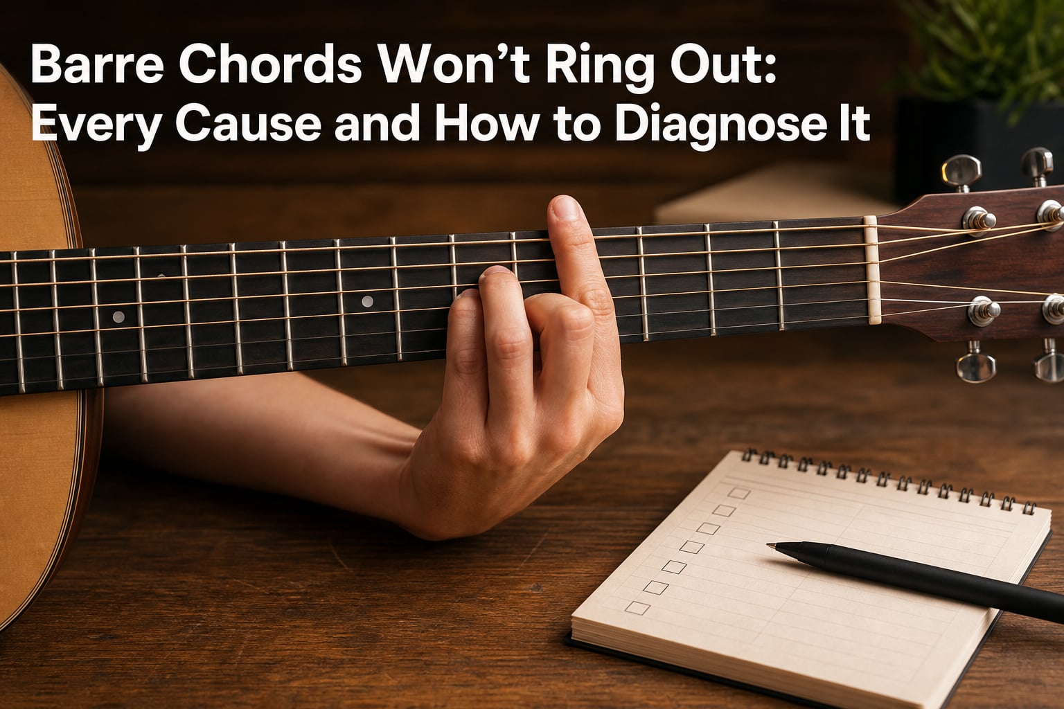 Barre Chords Won't Ring Out: Every Cause and How to Diagnose It