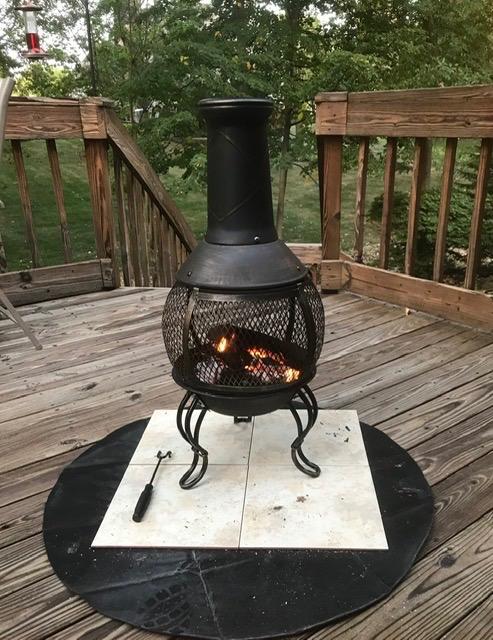 Deckmate Corona 3 Ft. High Outdoor Steel Chimenea Fireplace Model 28063 customer photo 1