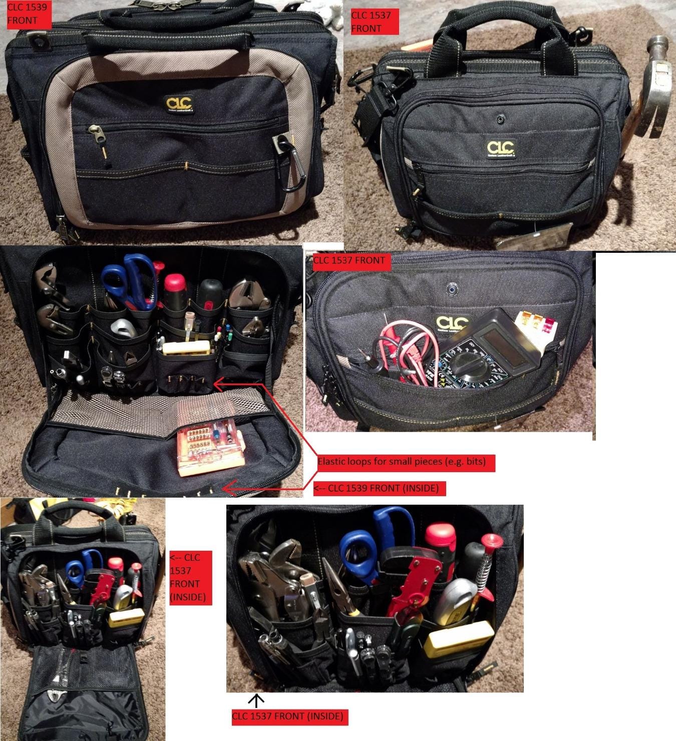 Custom Leathercraft1539 Multi-Compartment 50 Pocket Tool Bag customer photo 2