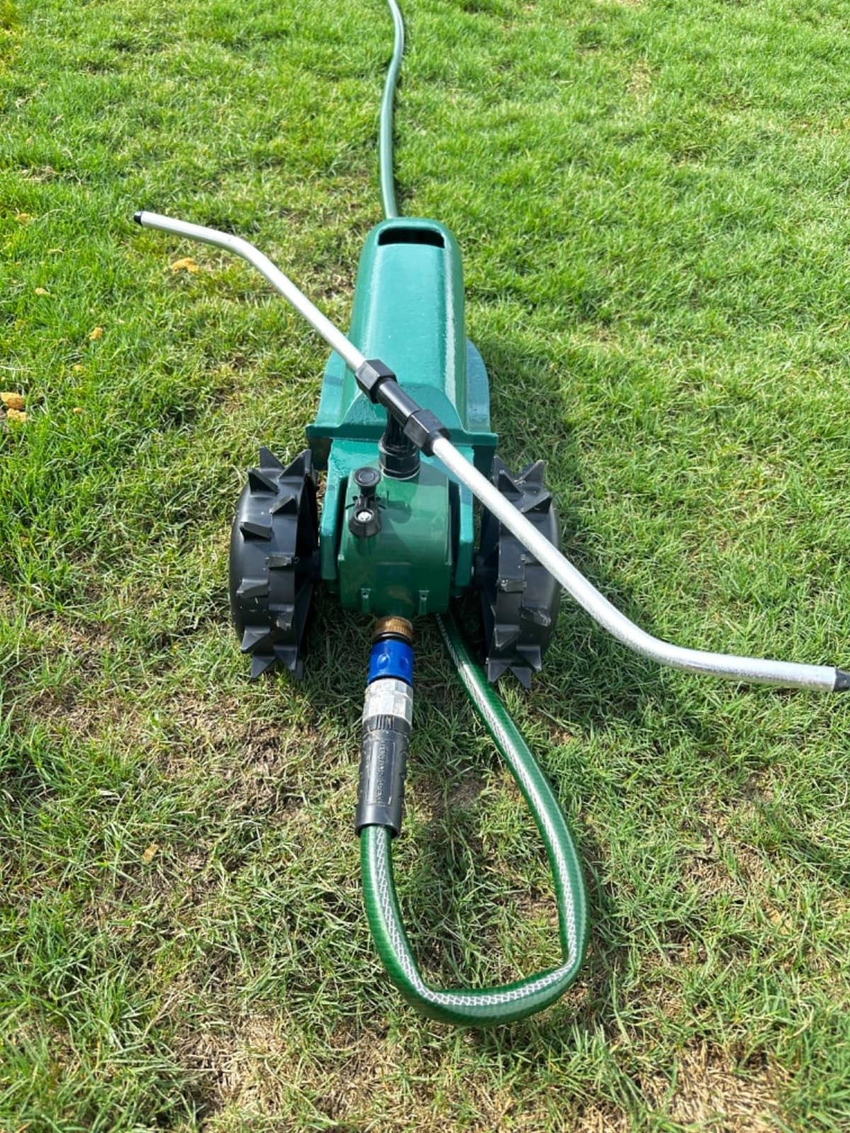 Orbit Traveling Tractor Water Sprinkler - Self-Propelled Traveling Sprinkler for Wide Lawn Coverage - Cast-Iron Body with Adjustable Coverage - Three-Speed - Automatic Shut Off - 58322 customer photo 1