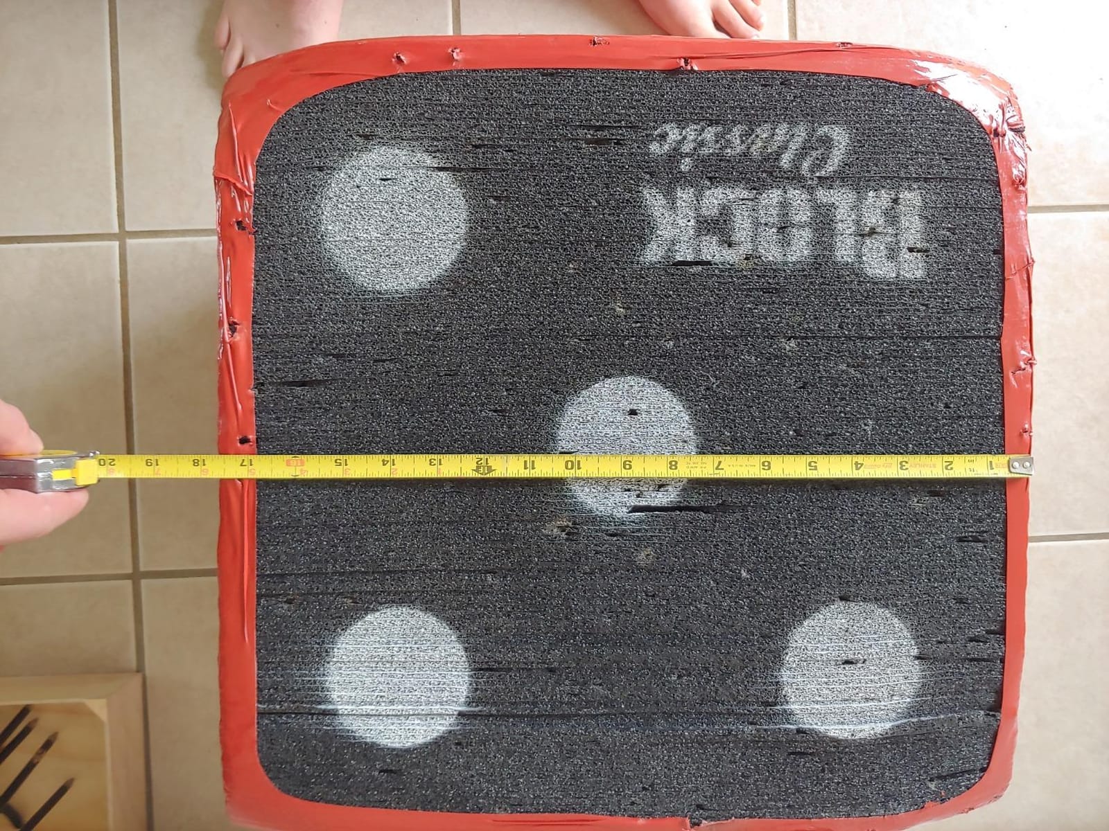 BLOCK Classic Layered Foam Archery Target, 18” x 18” x 13.5”, 2-Sided Shooting, Unique Open Layer Design Stops Field Points and Broadheads with Friction Not Force, Easy Arrow Removal, Top Carry Handle customer photo 2
