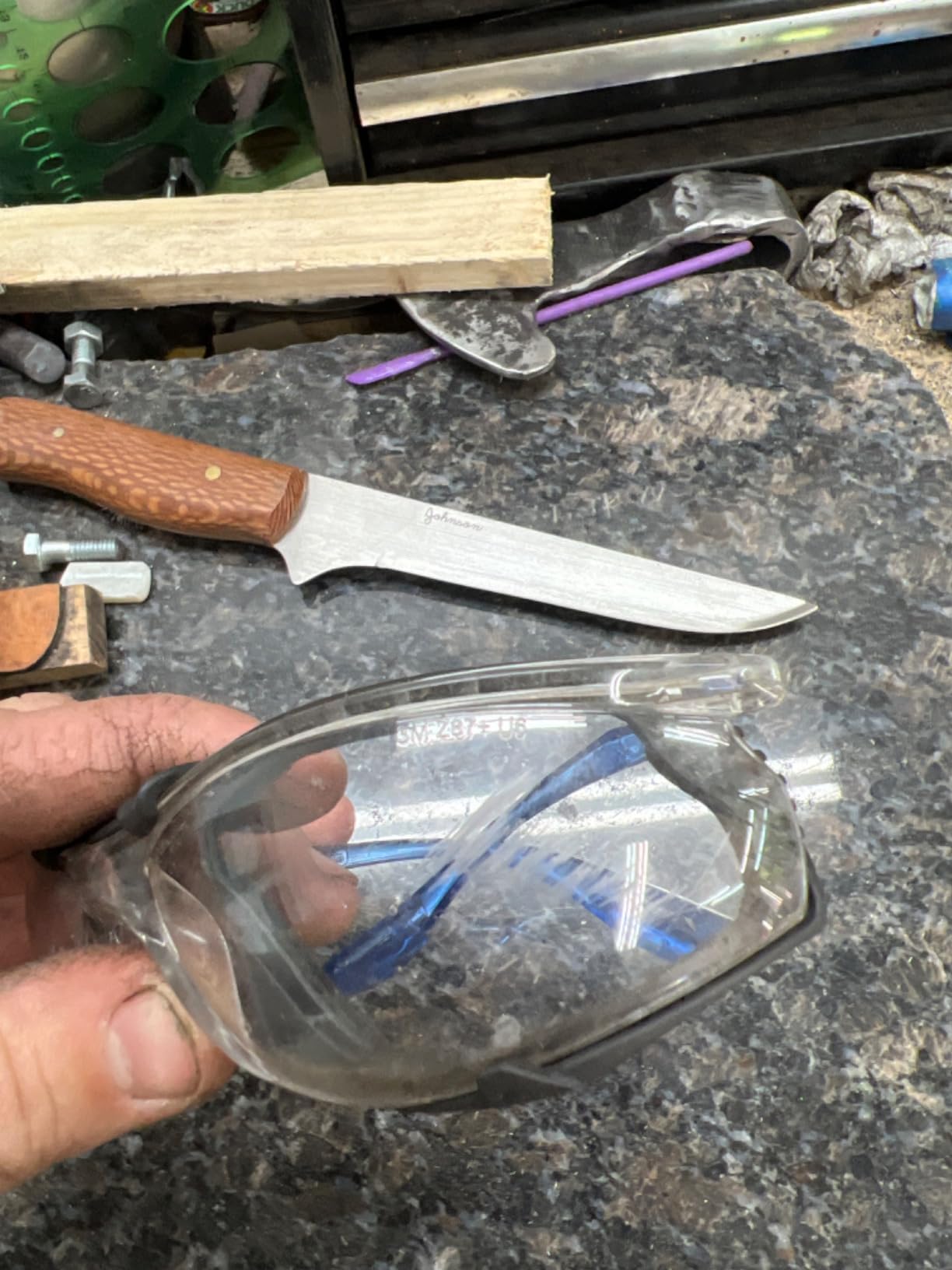 3M Safety Glasses, Virtua CCS, Anti-Fog Clear Lens, Blue Frame, ANSI Z87 customer photo 2