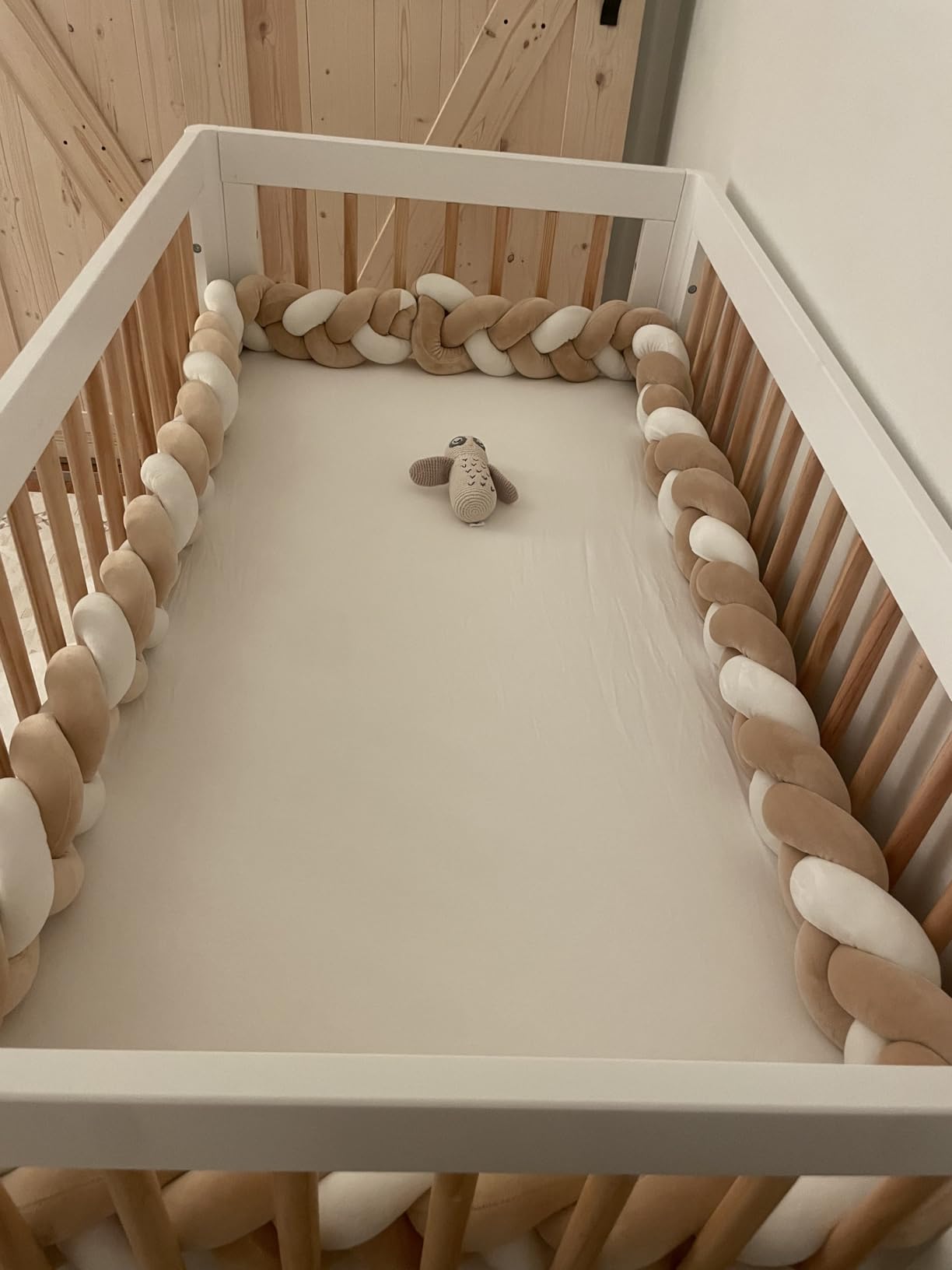 babyletto Lolly 3-in-1 Convertible Baby Crib, White and Natural customer photo 2