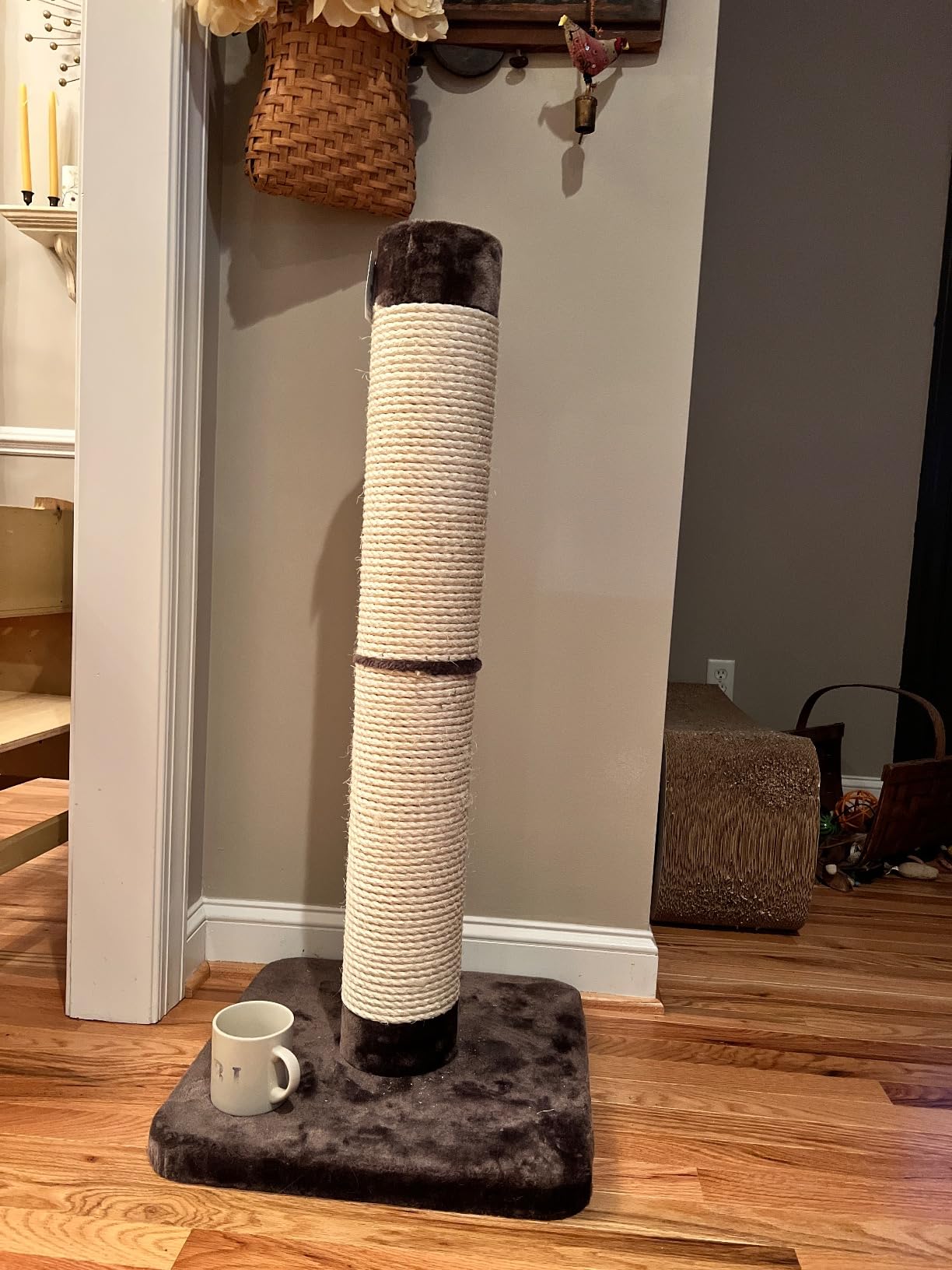 MidWest Homes for Pets Feline Nuvo Grand Forte Scratching Post, 41 Inches Tall, Heavy-Duty Sisal Post with Wide Base, Thick Brown Faux Fur, for Large and Multi-Cat Households customer photo 1