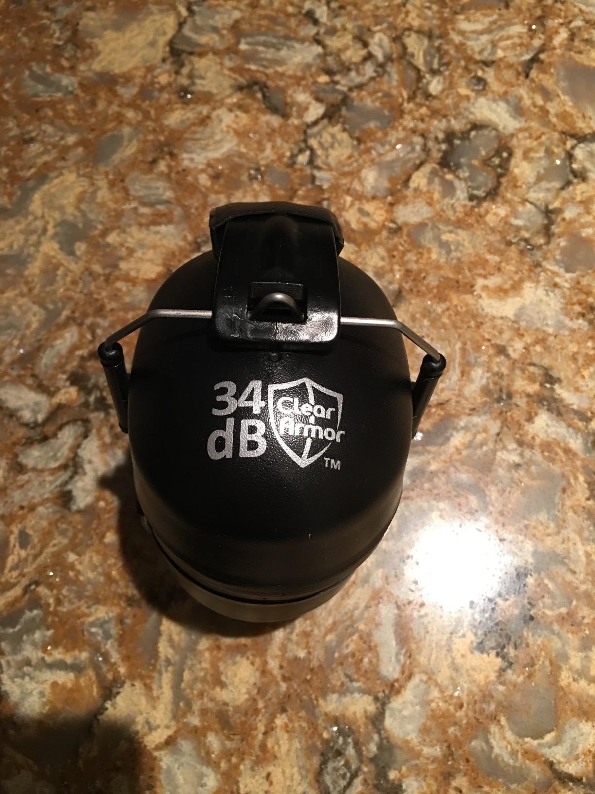 Clear Armor Hearing Protection Adjustable Earmuffs 31.5 dB SNR Black 1 Pack customer photo 2