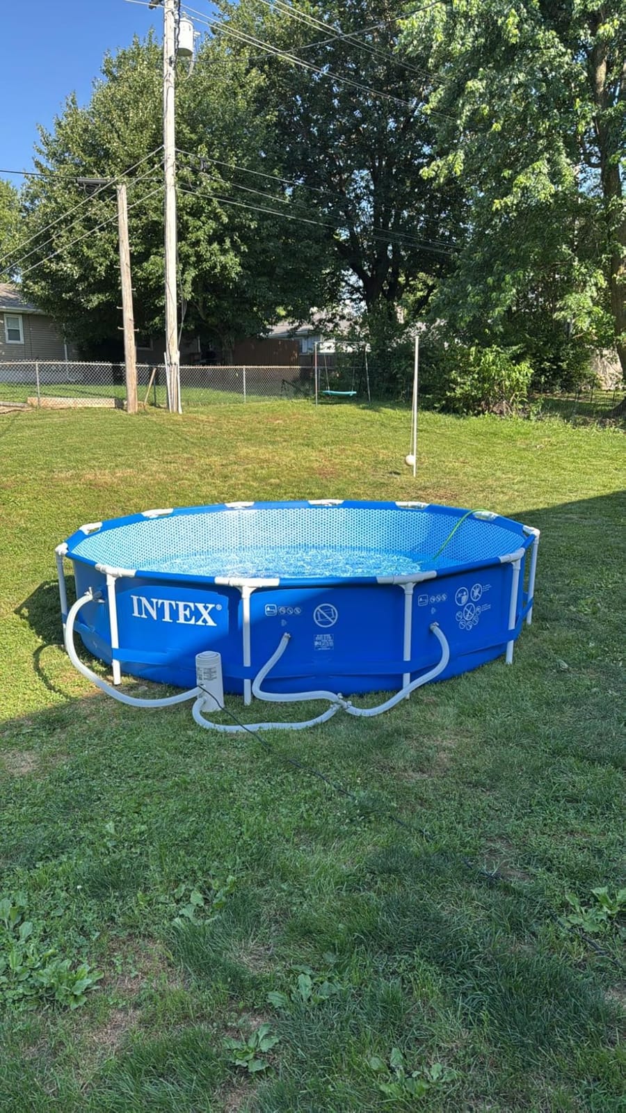 INTEX Metal Frame 12ft x 30in Round Above Ground Swimming Pool Set w/Pump customer photo 2