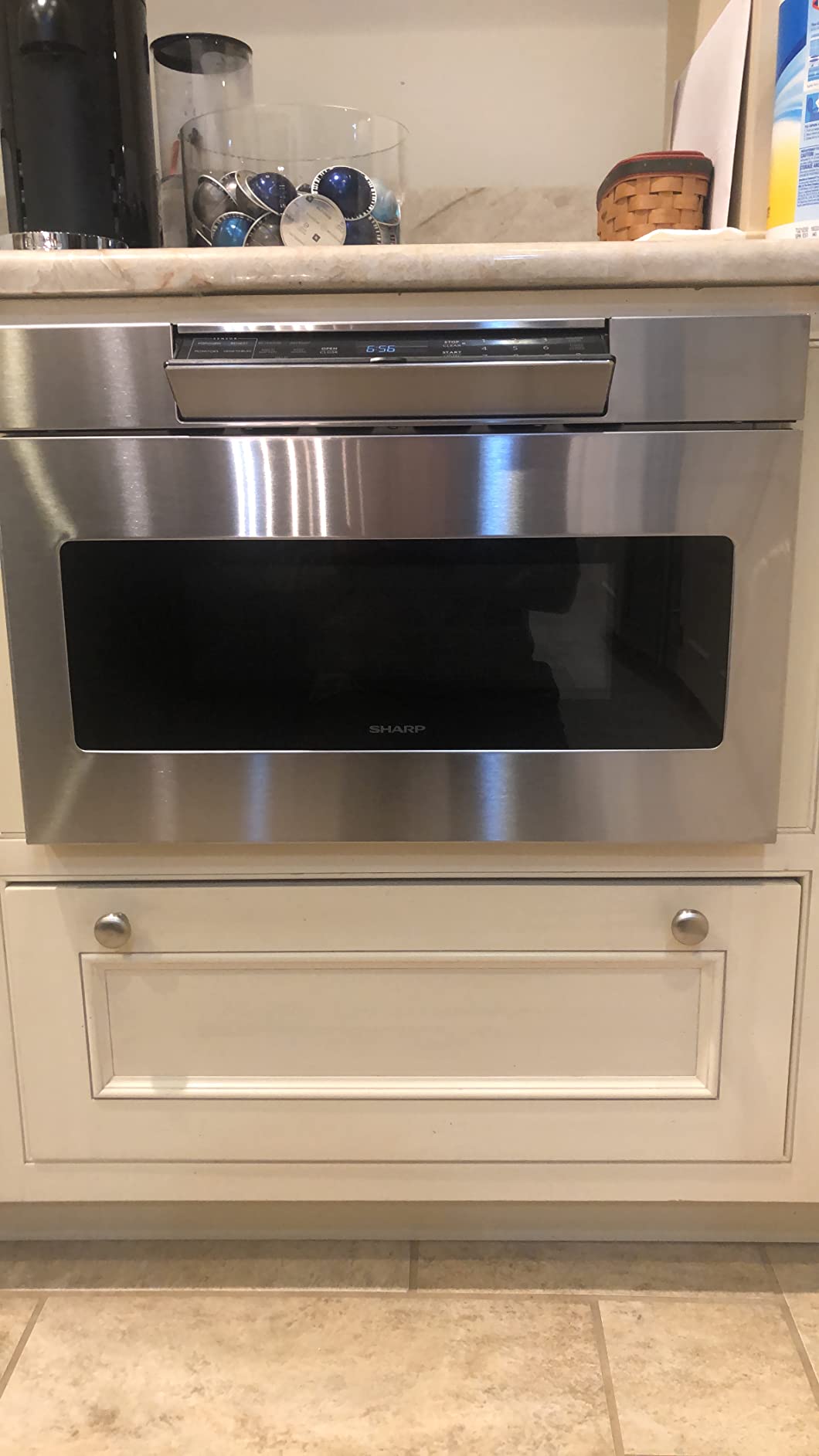 Sharp SMD2470ASY 24 in. 1.2 cu. ft. Built-In Microwave Drawer Oven customer photo 1