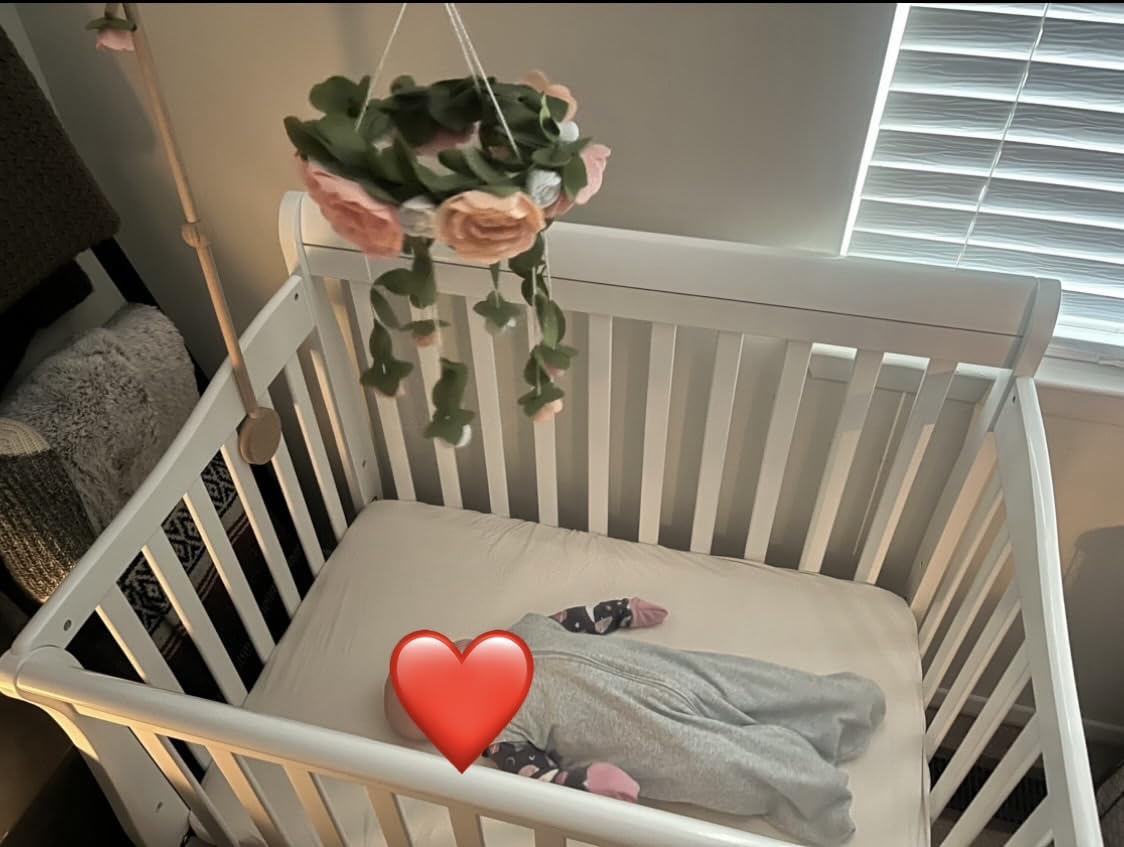 Dream On Me 4-in-1 Mini Baby Crib for Small Spaces, Aden, Grey customer photo 1