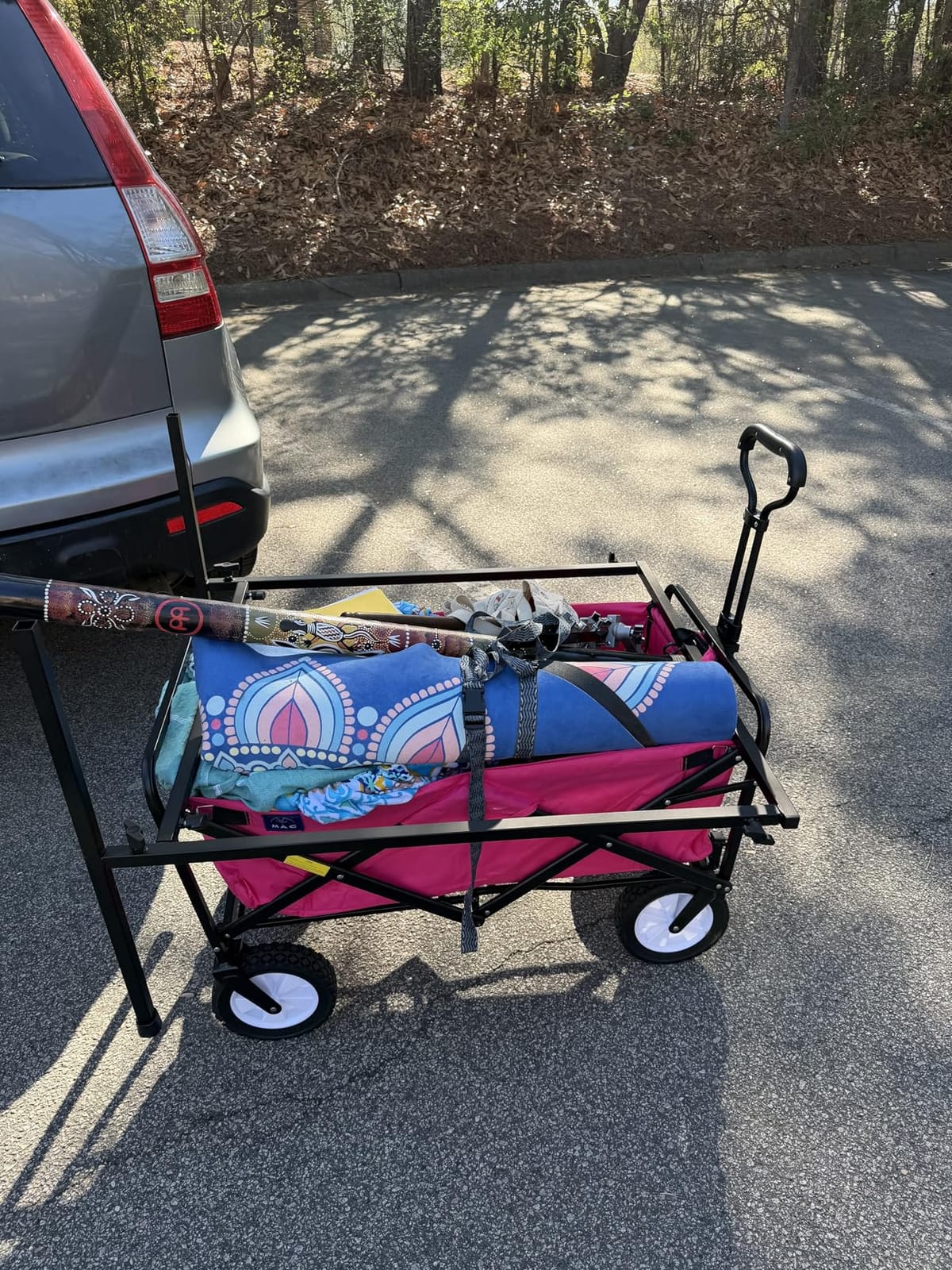 Mac Sports Collapsible Folding Outdoor Utility Wagon, Black customer photo 1