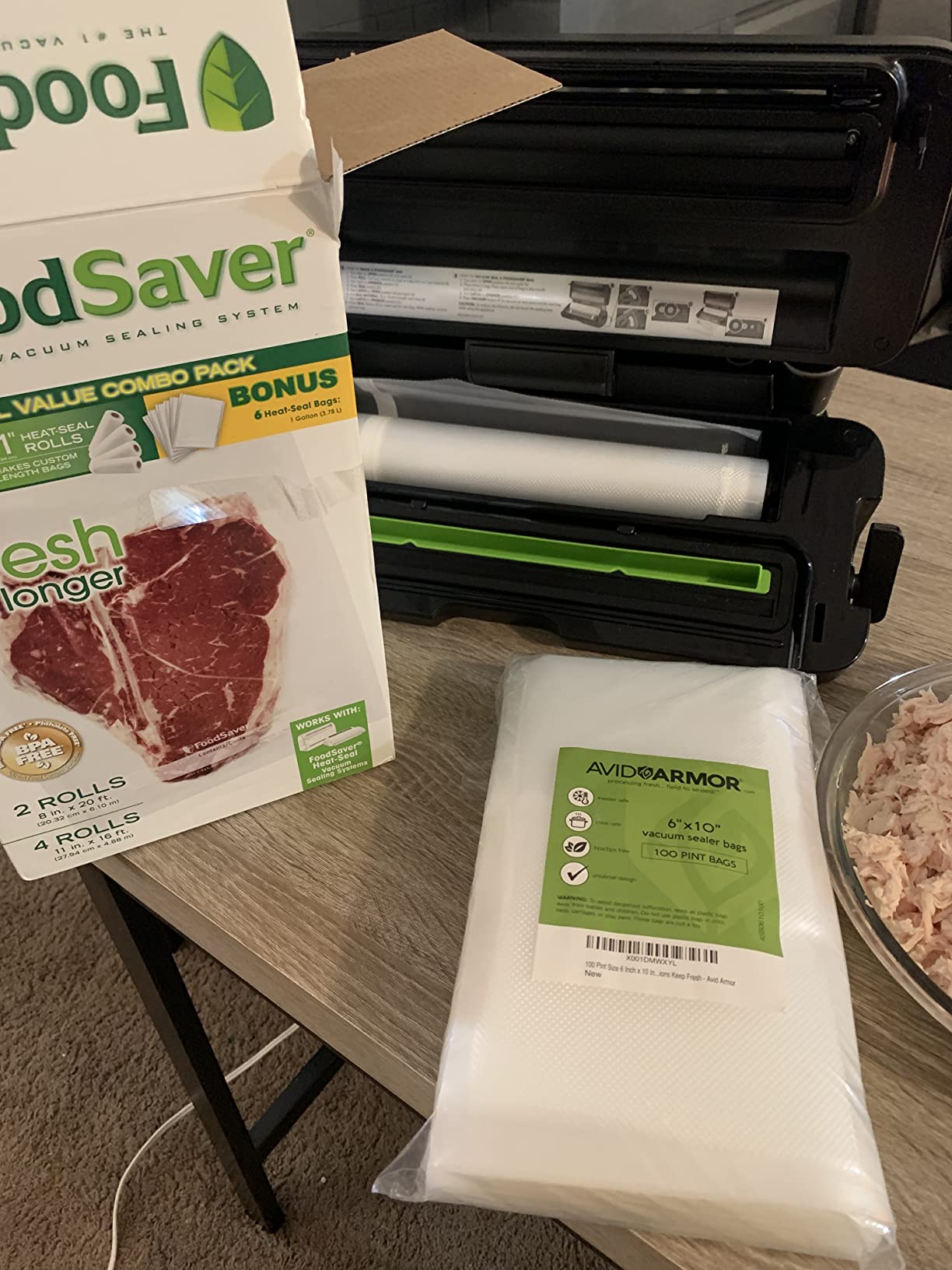 Avid Armor Food Vacuum Sealer Bags – 100-Pack, 8x12” Quart Freezer Bags customer photo 1