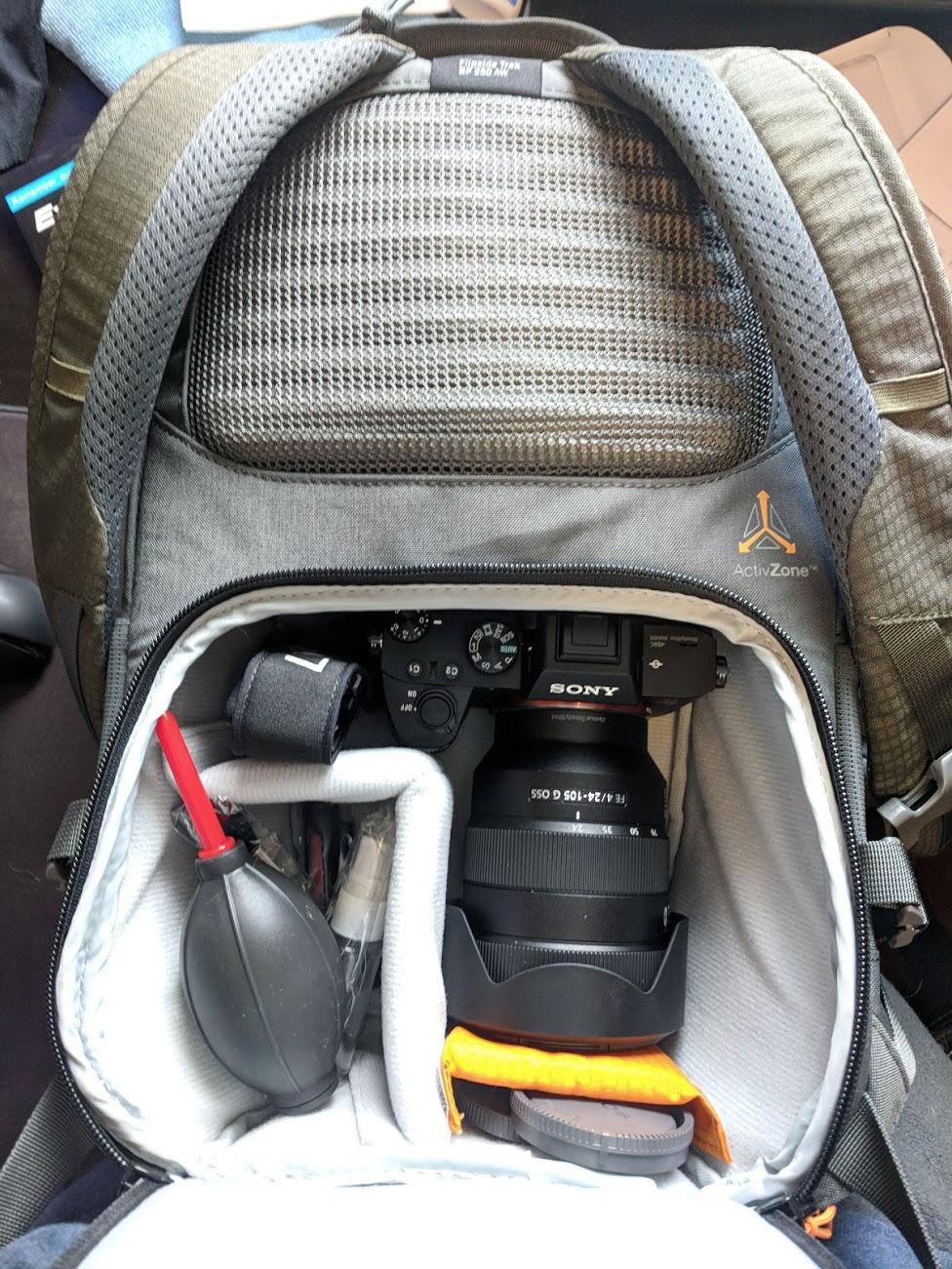 Lowepro LP37014-PWW, Flipside Trek BP 250 AW Backpack for Camera with ActiveZone Suspension System, Tablet Compartment, Grey/Dark Green customer photo 1