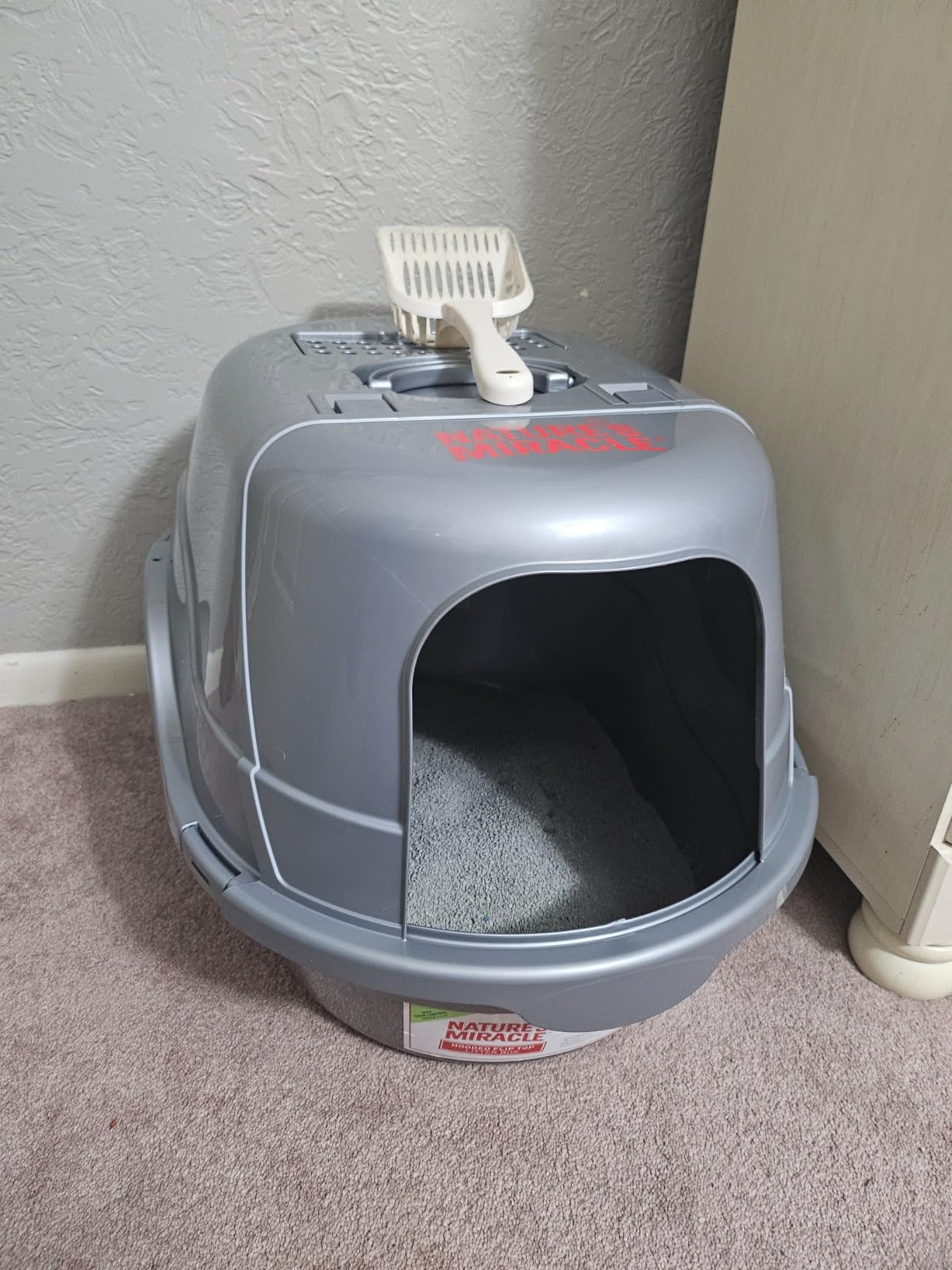 Nature's Miracle Hooded Flip Top Cat Litter Box with Charcoal Filter customer photo 1
