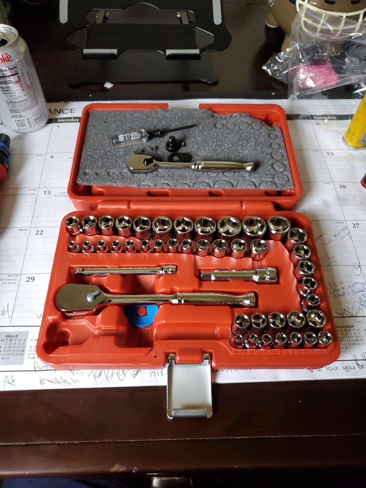 EPAuto 40 Pieces 1/4-Inch & 3/8-Inch Drive Socket Set, 72 Tooth Ratchet customer photo 1
