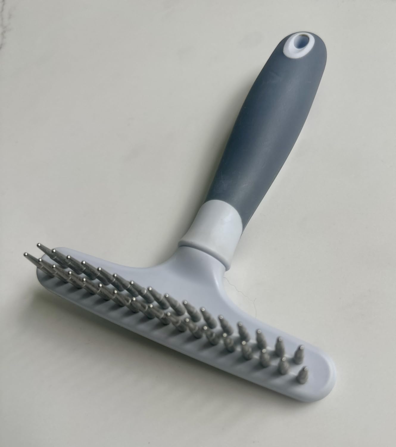 DOGI Deshedding Brush - Undercoat Rake for Dogs, Cats, Matted, Short, Long Hair Coats - Double Row Stainless Steel Pins - Reduce Shedding by 90% (Blue) customer photo 2