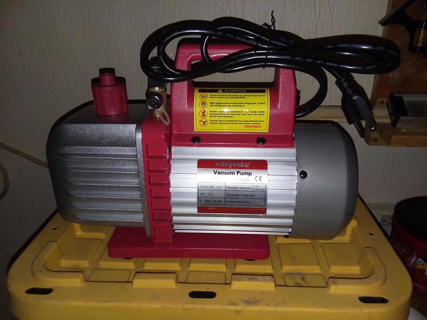 Dual-Stage HVAC Vacuum Pump, 5.0 CFM - Ideal for AC Repair Tools customer photo 2