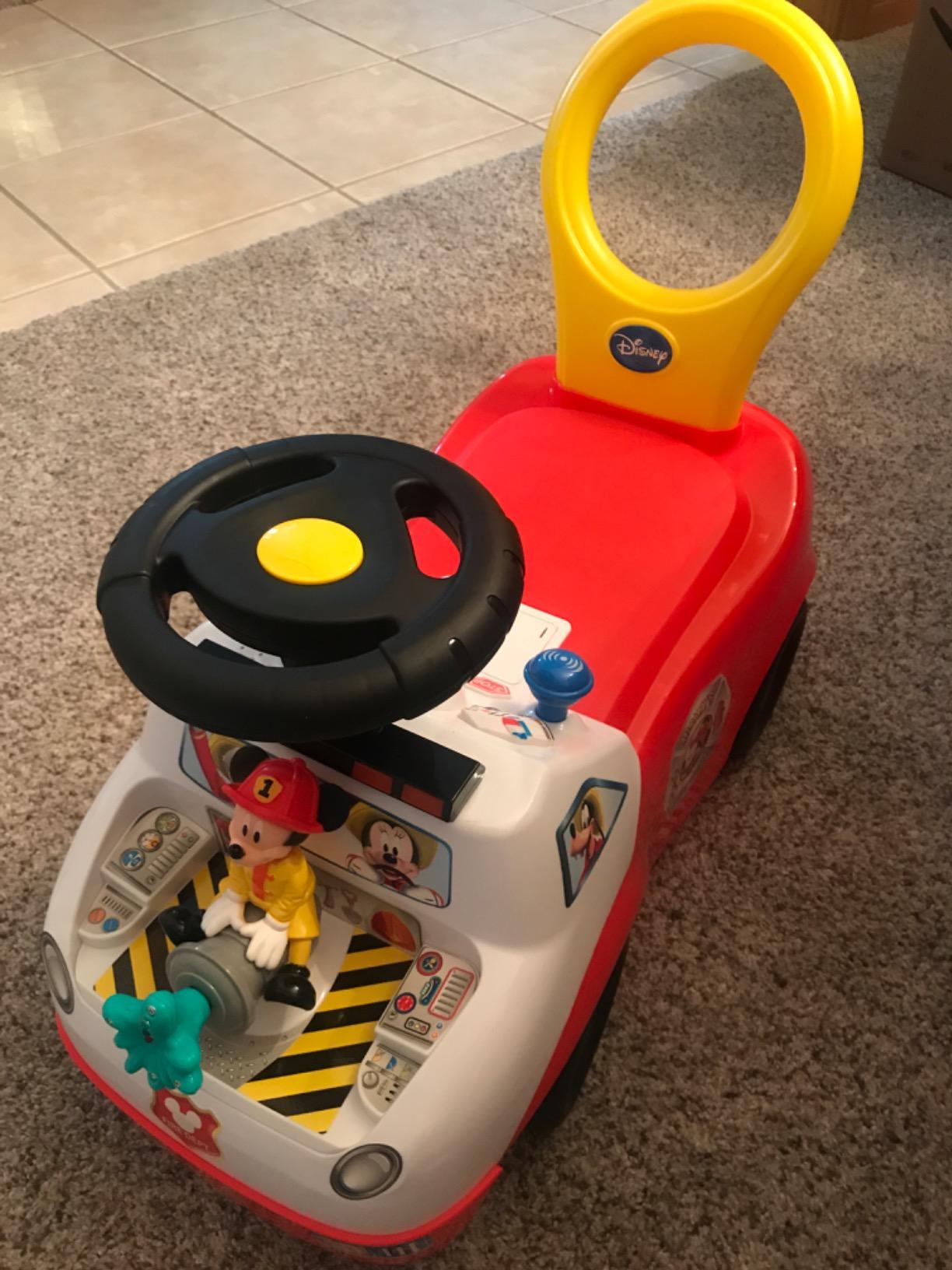 Kiddieland Disney Mickey Mouse Activity Fire Truck Ride-On, Push Car customer photo 1