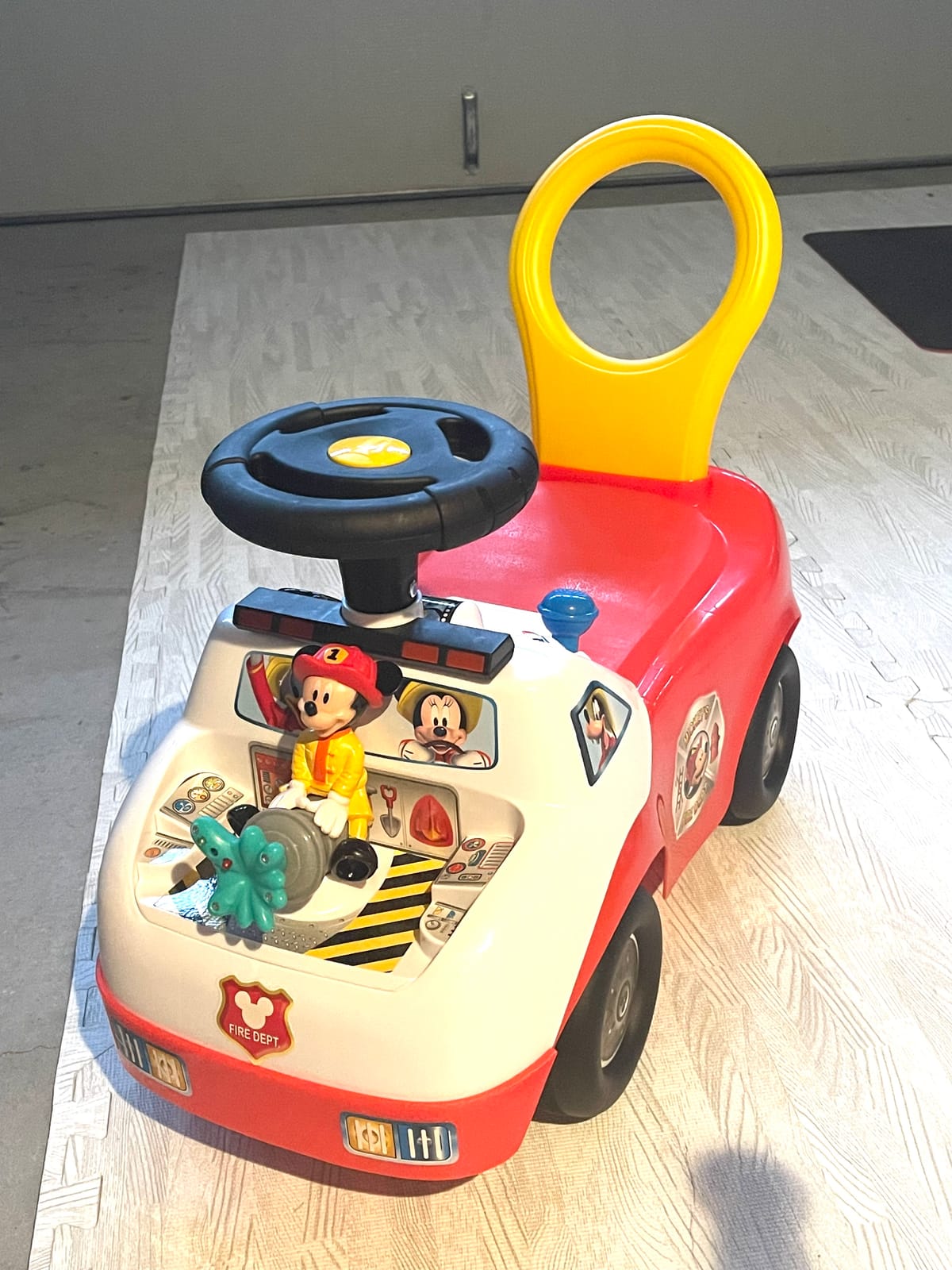 Kiddieland Disney Mickey Mouse Activity Fire Truck Ride-On, Push Car customer photo 2