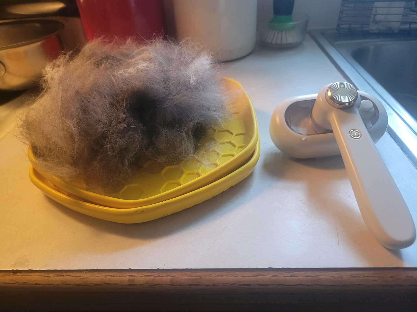 Glendan Dog & Cat Brush- Slicker Pet Brush- Shedding Grooming Tools (Blue) customer photo 2