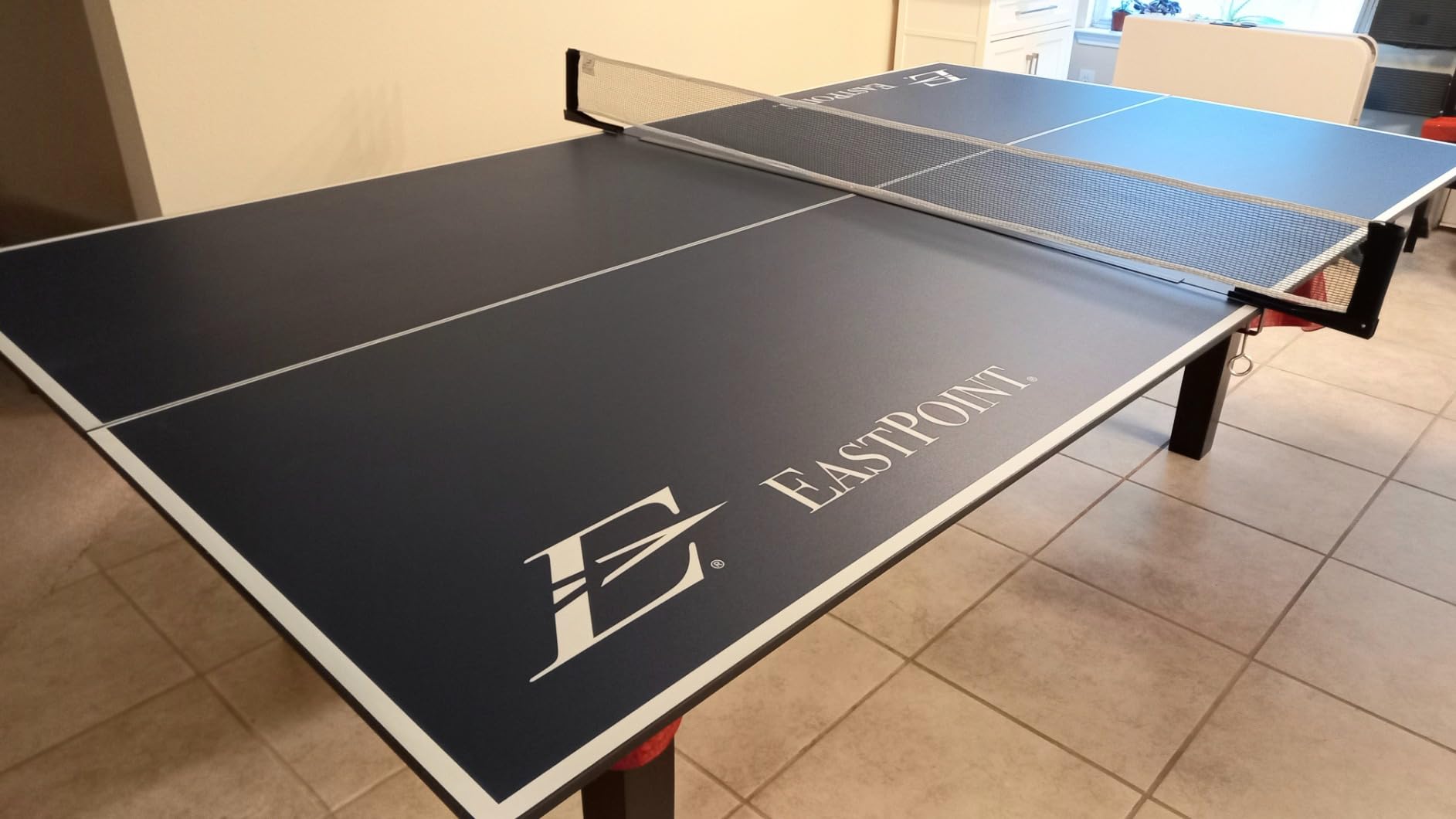 EastPoint Foldable Ping Pong Table Topper, Table Tennis, 9 ft x 5 ft, Blue customer photo 1