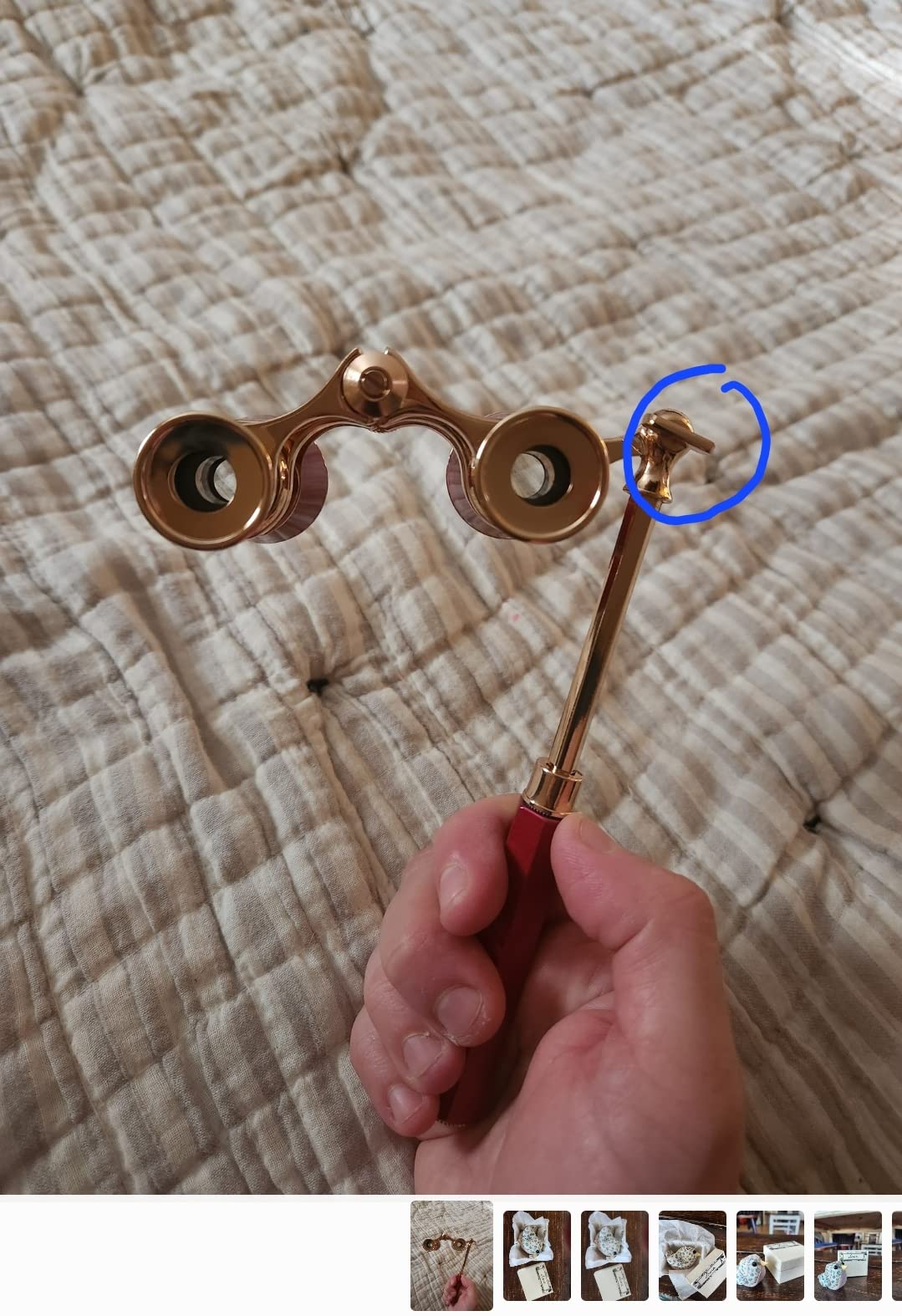 Aomekie Opera Glasses Binoculars 3X25 Theater Glasses Mini Binocular Compact with Handle for Adults Women in Musical Concert(Gold) customer photo 1
