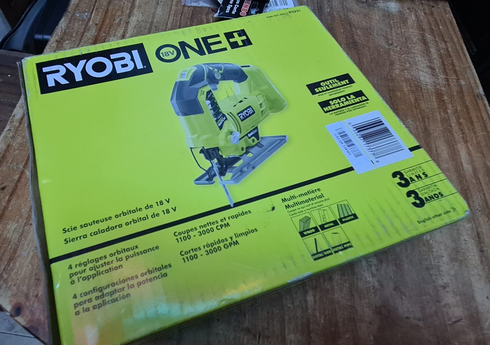 RYOBI One+ P5231 18V Lithium Ion Cordless Orbital T-Shaped 3,000 SPM Jigsaw (Battery Not Included, Power Tool and T-Shaped Wood Cutting Blade Only) customer photo 2