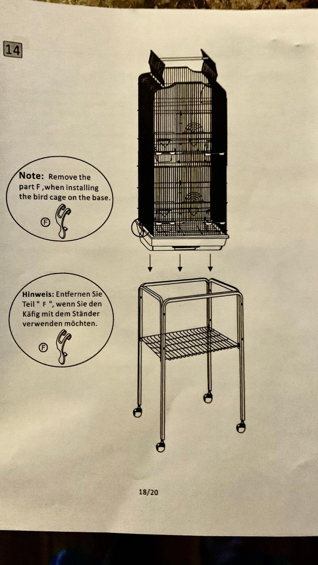 Yaheetech 64'' Open Top Bird Cage for Parakeets & Cockatiels, Black customer photo 2