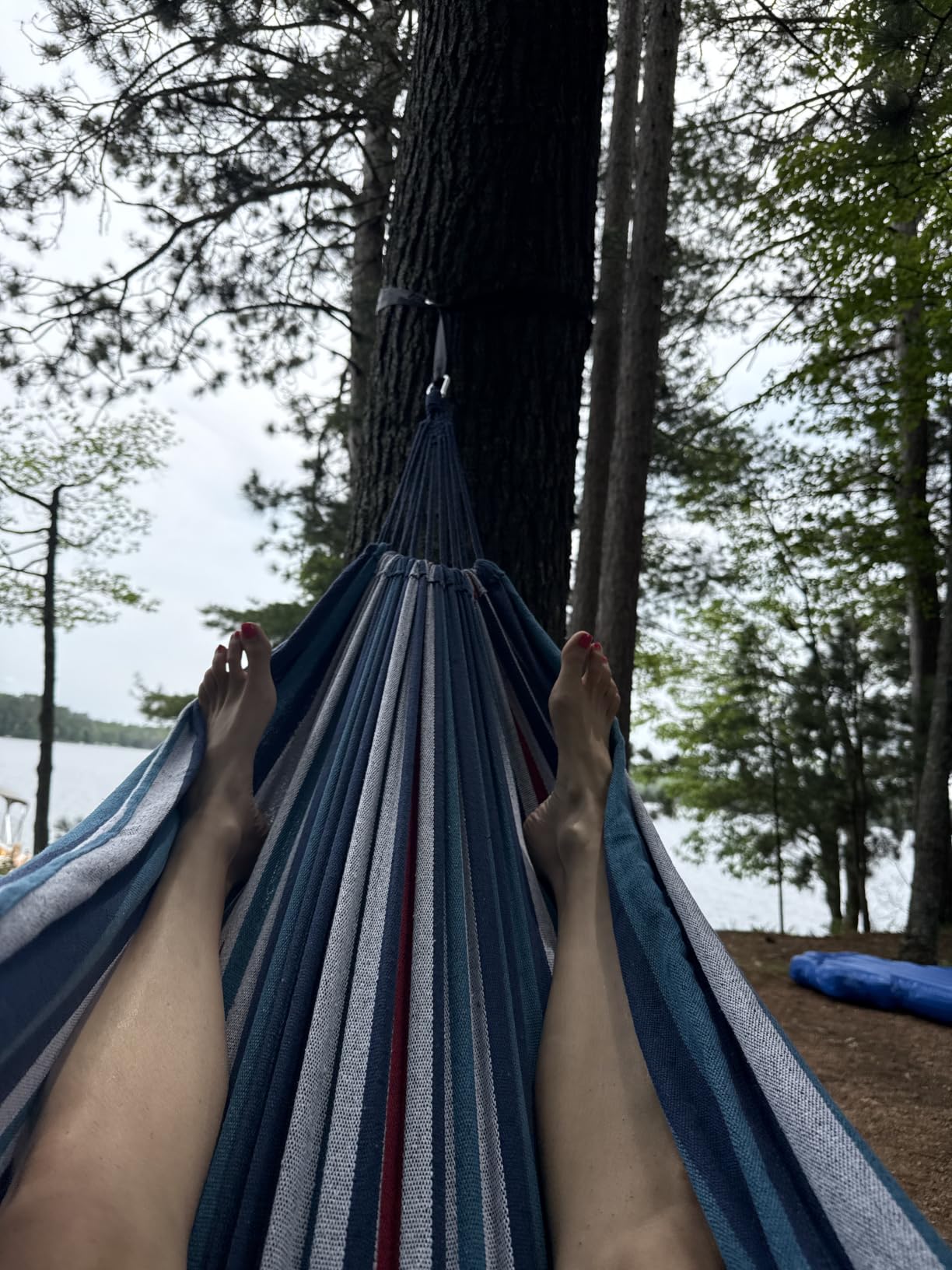 ANYOO Cotton Camping Hammock Portable with Tree Straps Holds 660lbs customer photo 1
