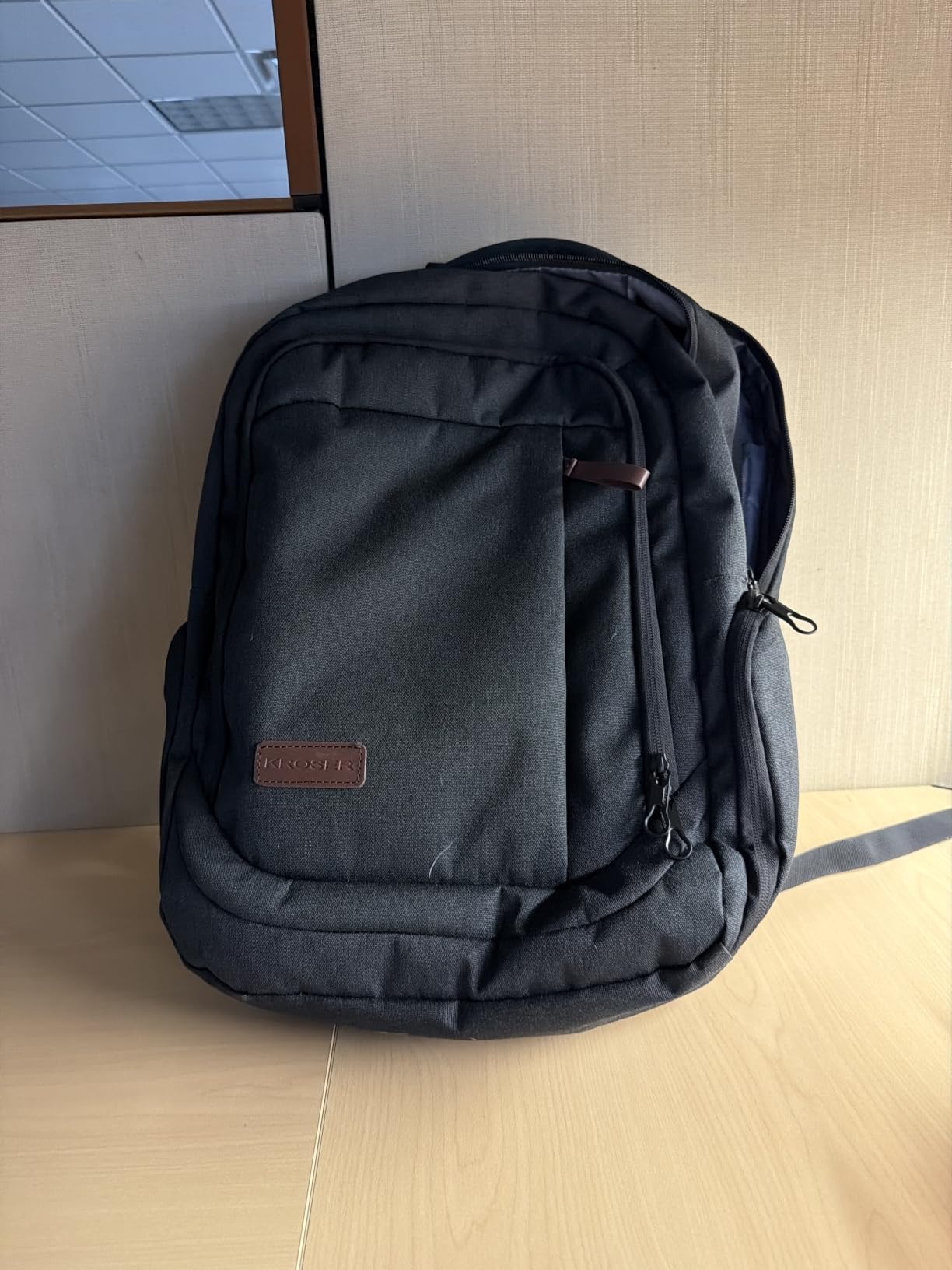 KROSER Laptop Backpack Computer Backpack 17.3 Inch for Men-Charcoal Black customer photo 2