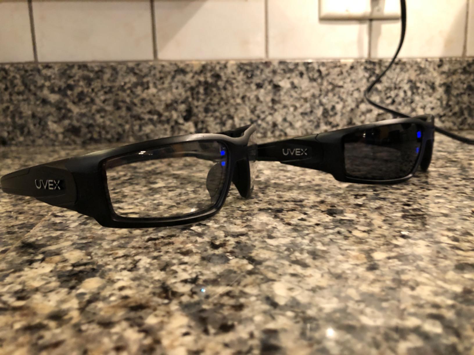Uvex Hypershock Safety Glasses, Black Frame with Clear Lens & HydroShield Anti-Fog Coating (S2940HS) customer photo 2