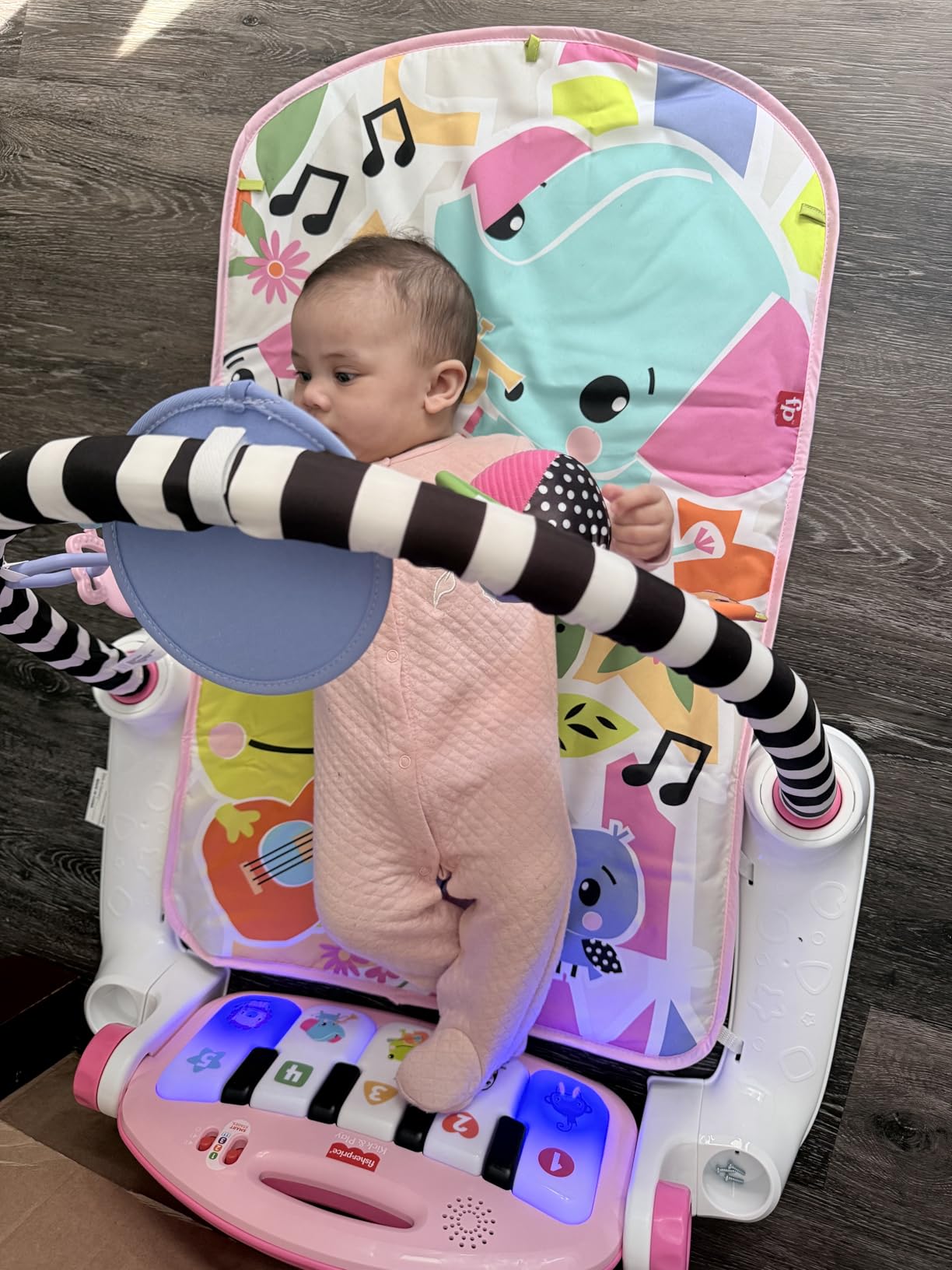 Fisher-Price Deluxe Kick & Play Piano Gym & Maracas, Ages 0+ Months customer photo 2