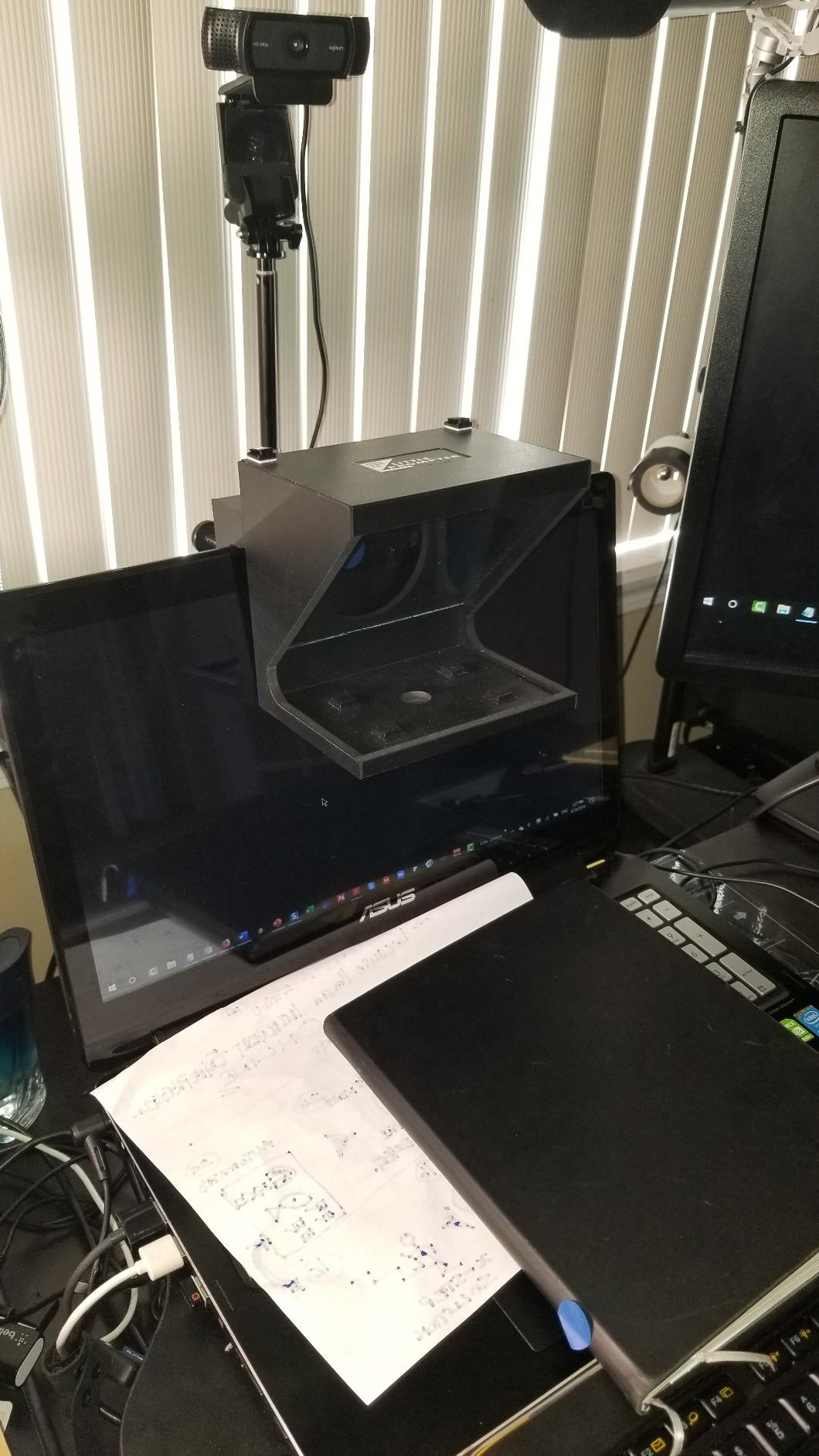 The Original Compact Personal Teleprompter for Video Production. No Studio Required. Perfect for DSLRs, Webcams, and Built-in Laptop Cameras. Use with iOS or Android. customer photo 2